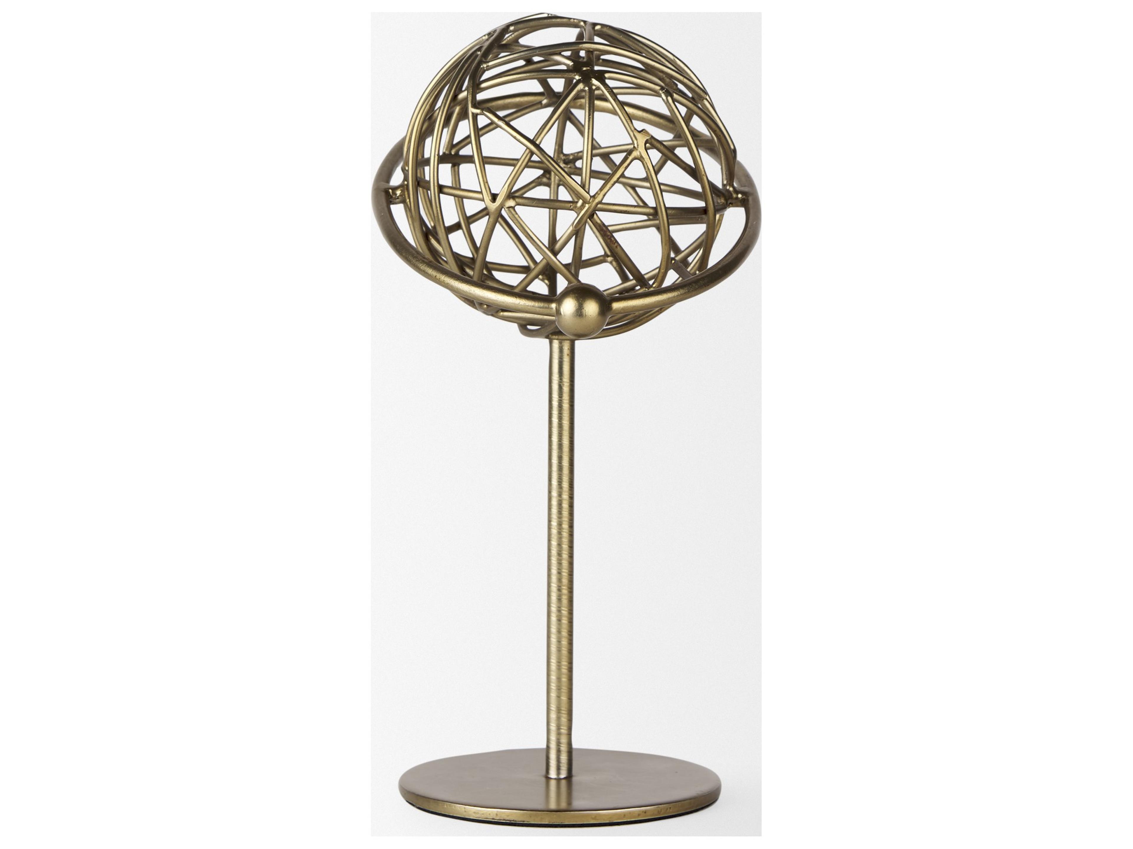 Mercana Atlas 10.0L x 8.0W x 12.0H Gold Metal Solar System Ornament