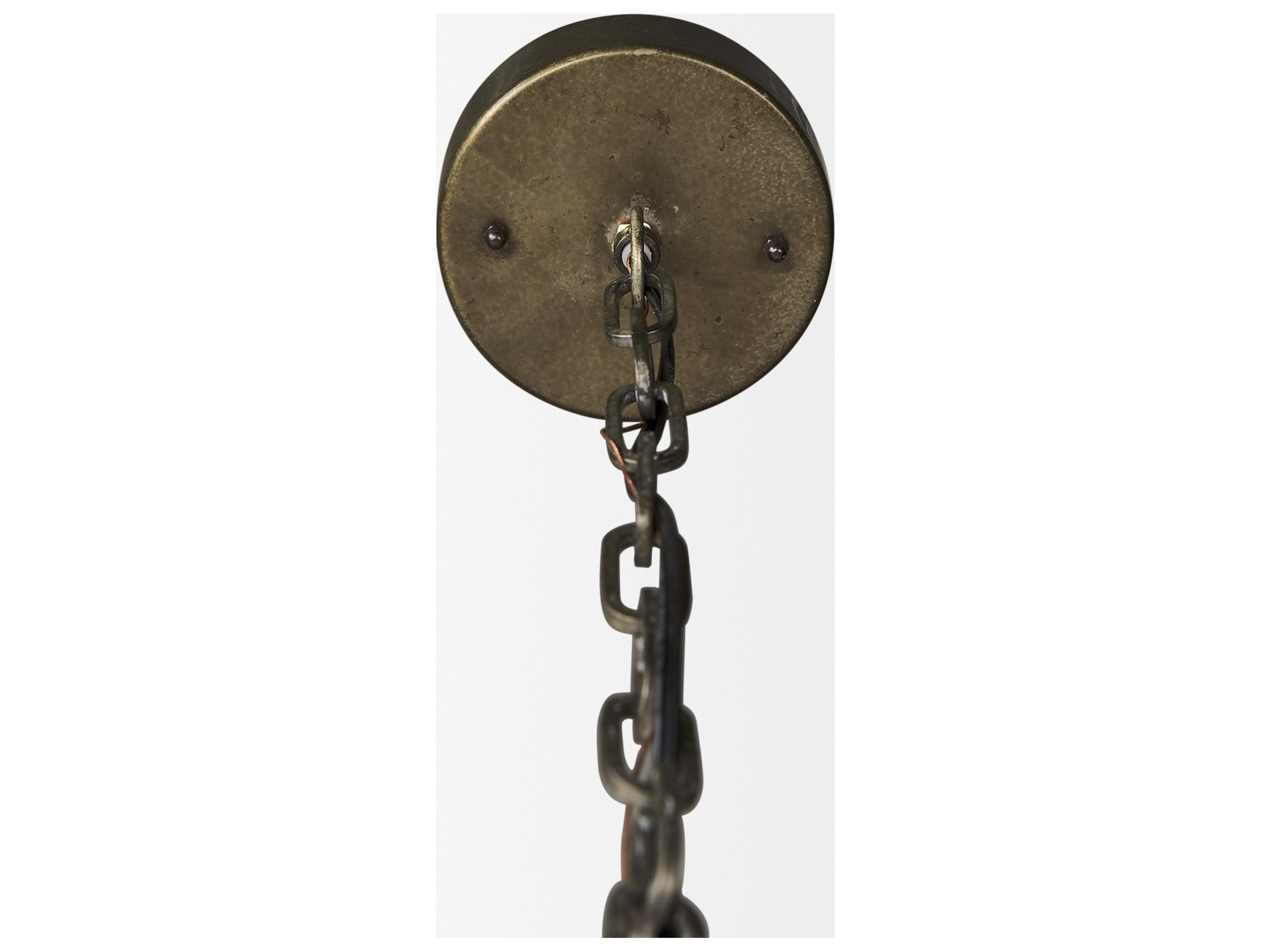 Mercana Kiley Warm Wood Basket Lantern Pendant Light