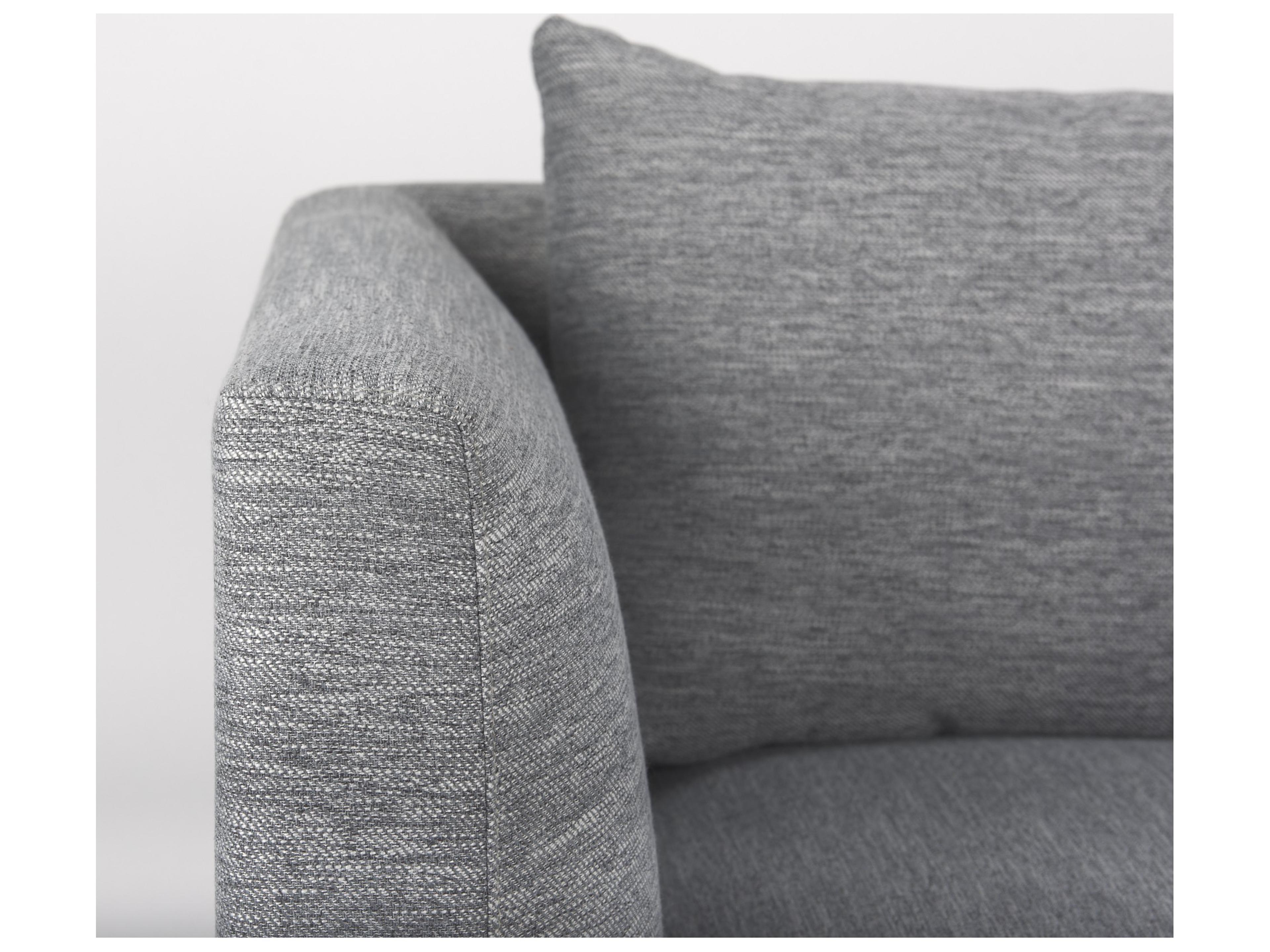 Mercana Valence 3 Piece (W/ 2 x Ottoman) Castlerock Gray Modular Sofa Set