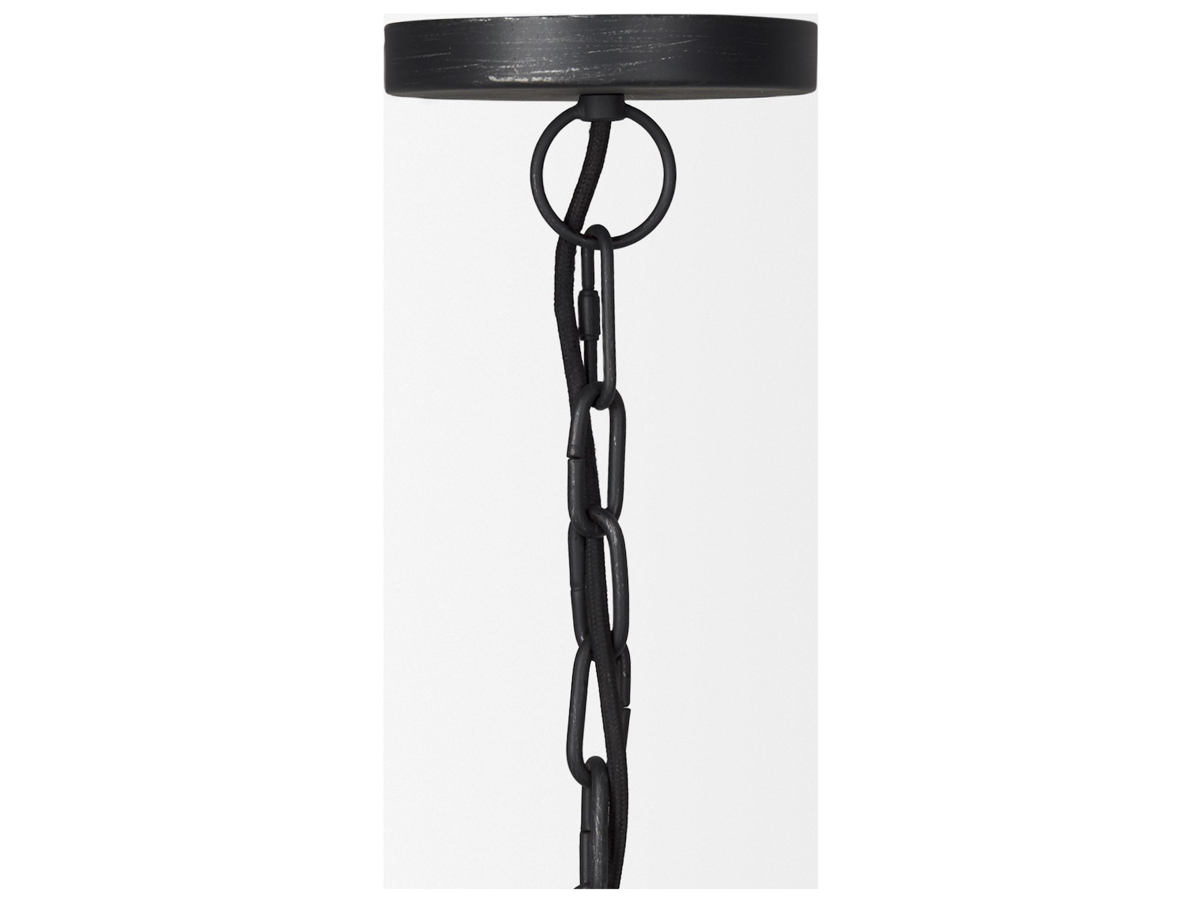 Mercana Karina 24" Round Matte Black Hammered Metal Dome Pendant Light