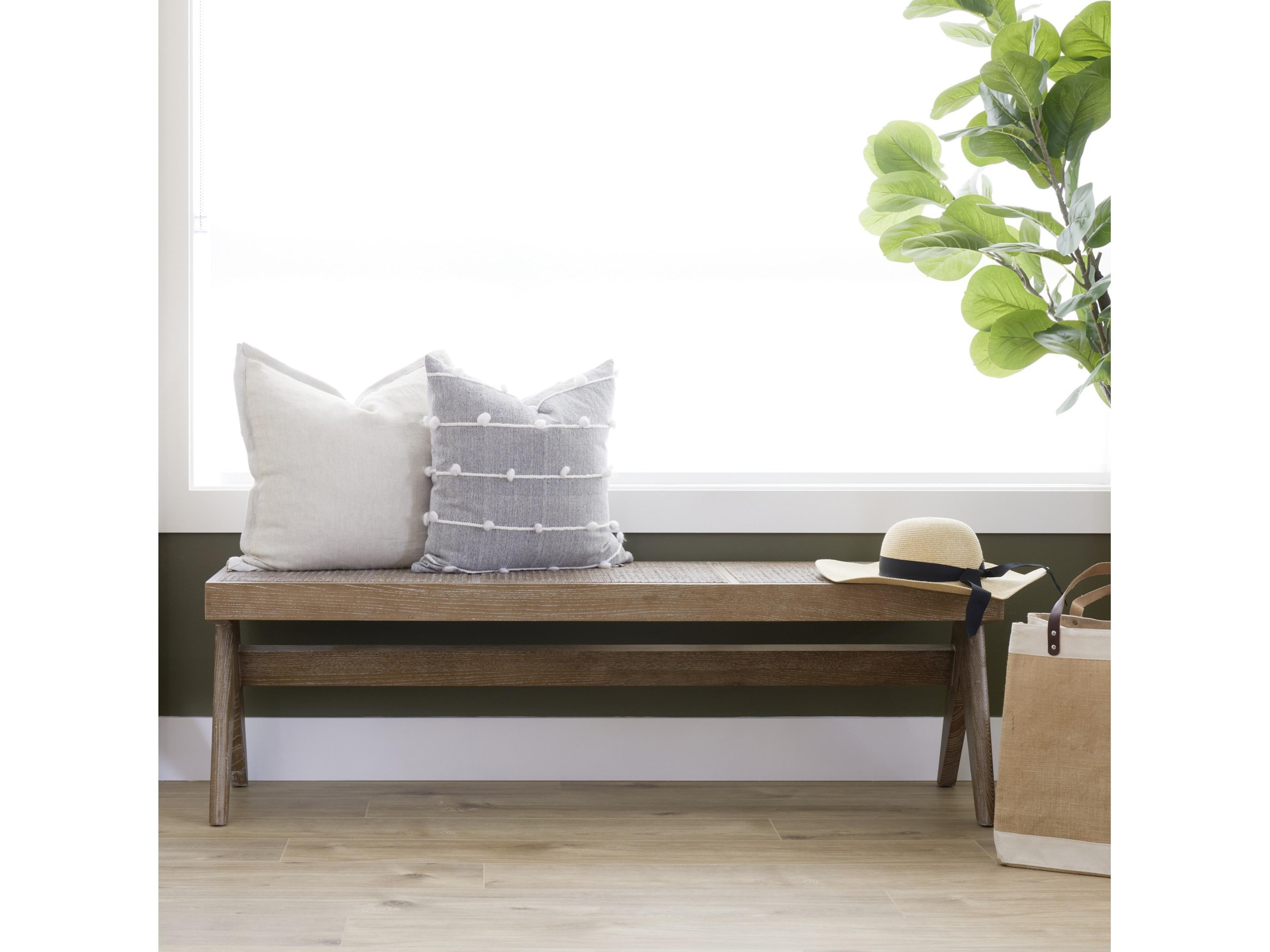 Mercana Arvin 59.1L x 17.7W x 18.1H Brown Wooden Bench