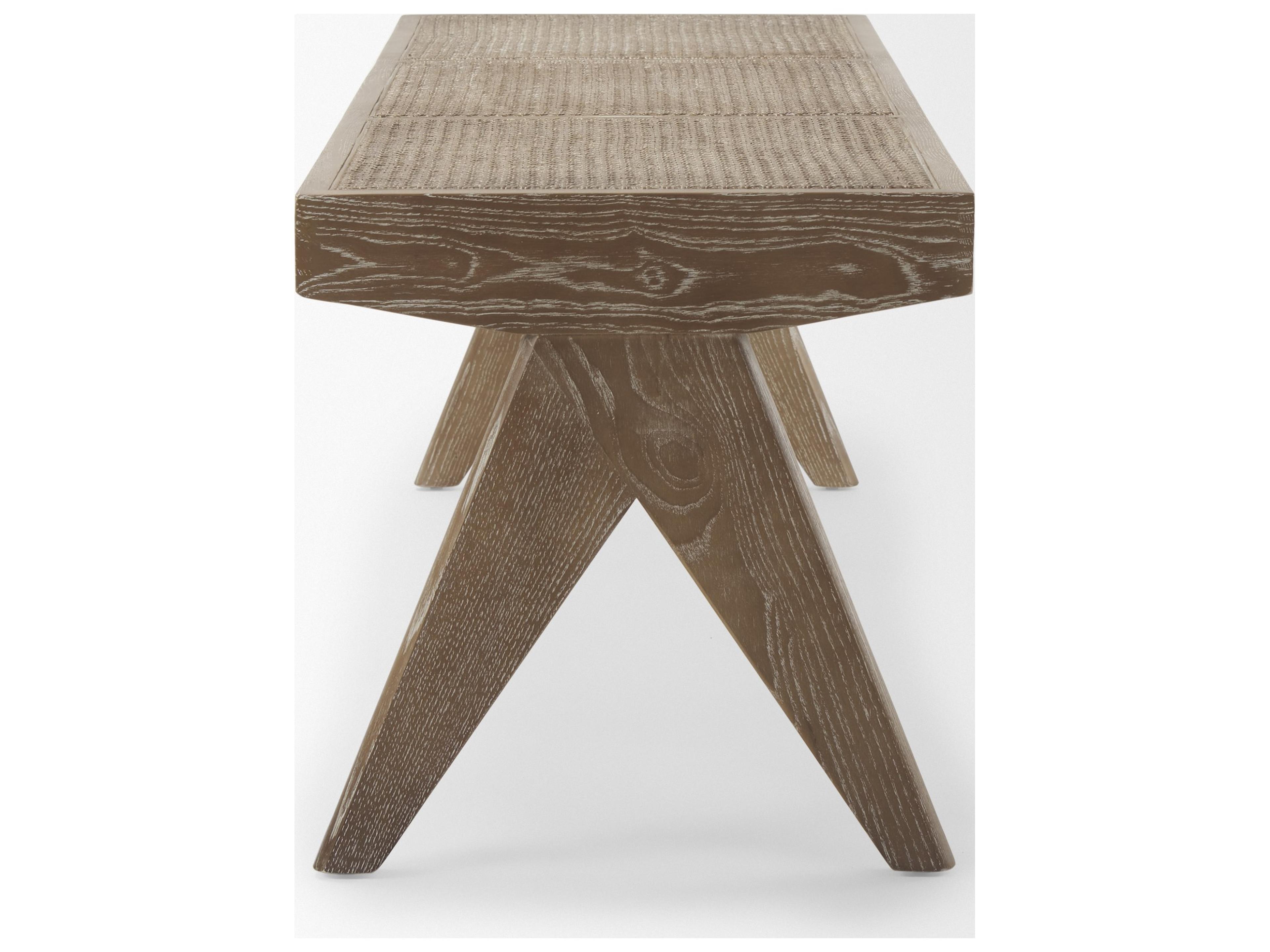 Mercana Arvin 59.1L x 17.7W x 18.1H Brown Wooden Bench