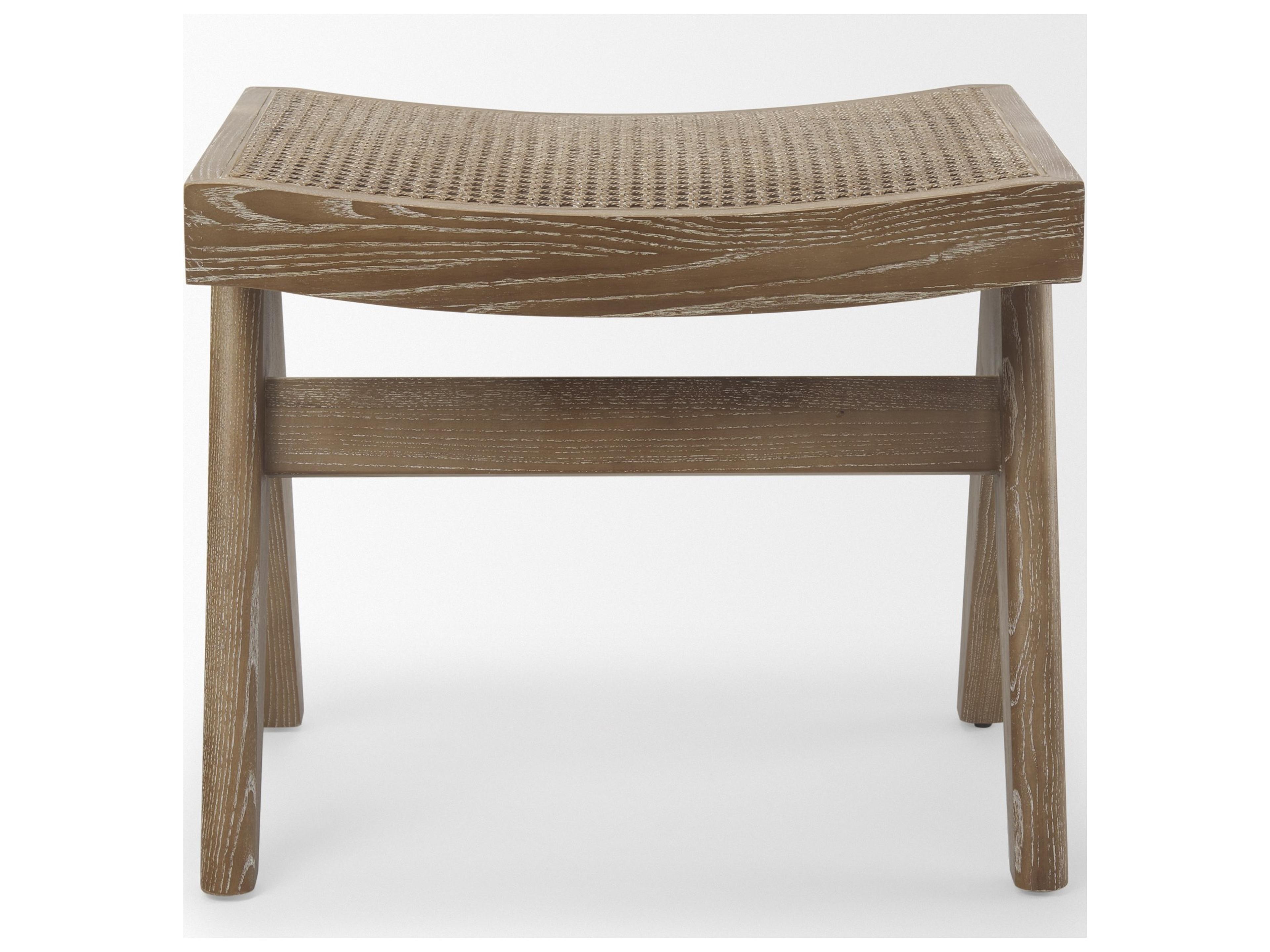 Mercana Arvin 21.7L x 17.7W x 18.1H Medium Brown Wooden Stool