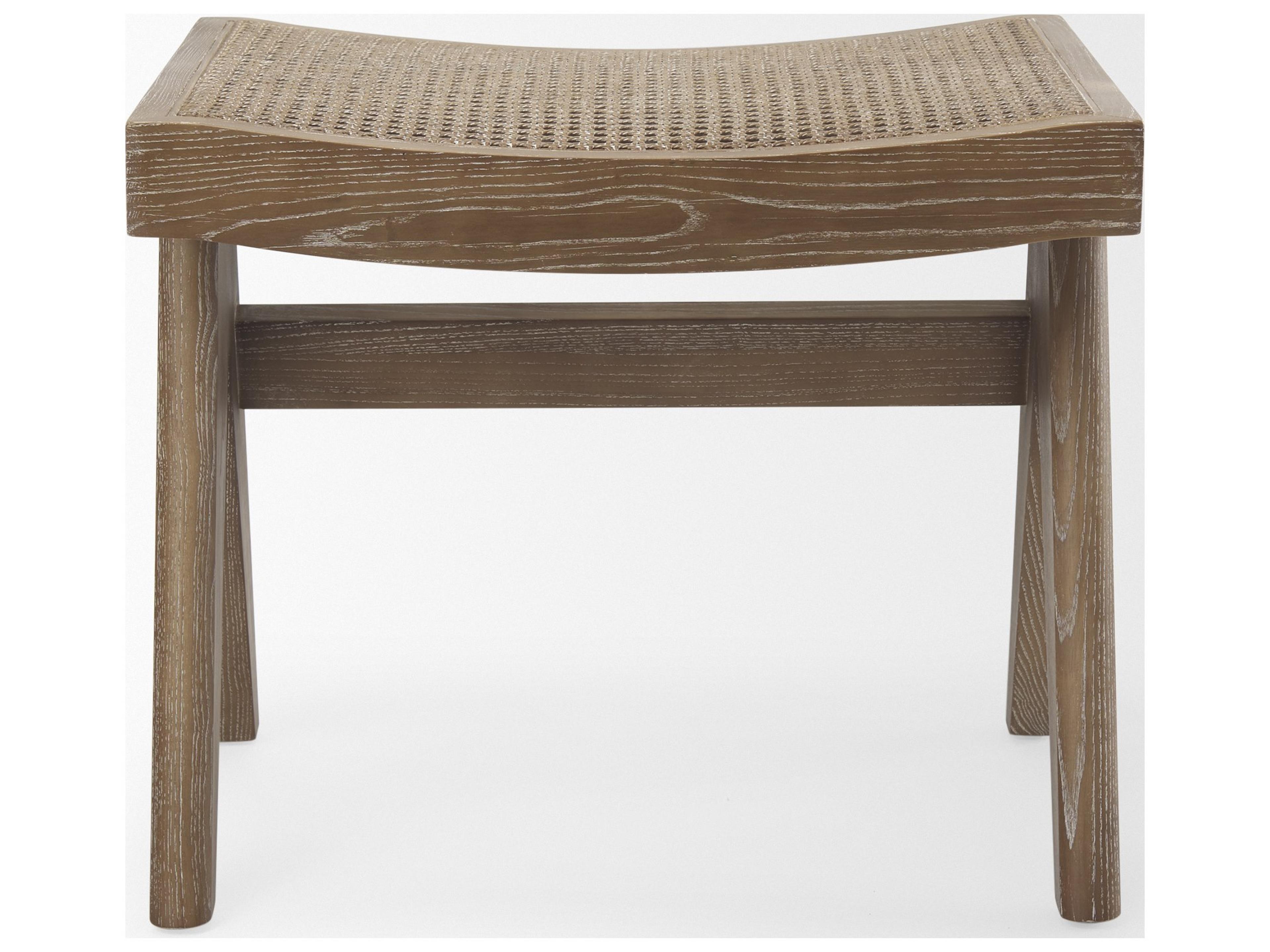 Mercana Arvin 21.7L x 17.7W x 18.1H Medium Brown Wooden Stool