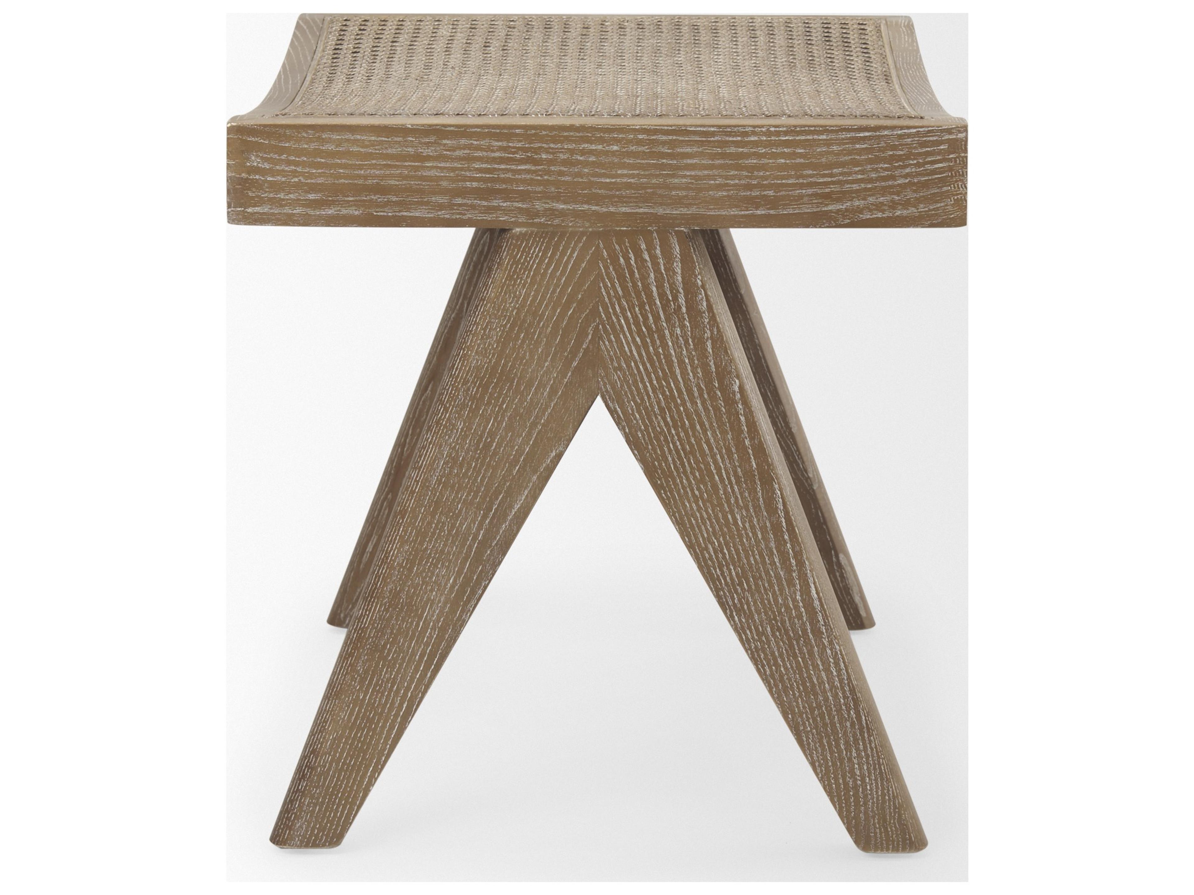 Mercana Arvin 21.7L x 17.7W x 18.1H Medium Brown Wooden Stool