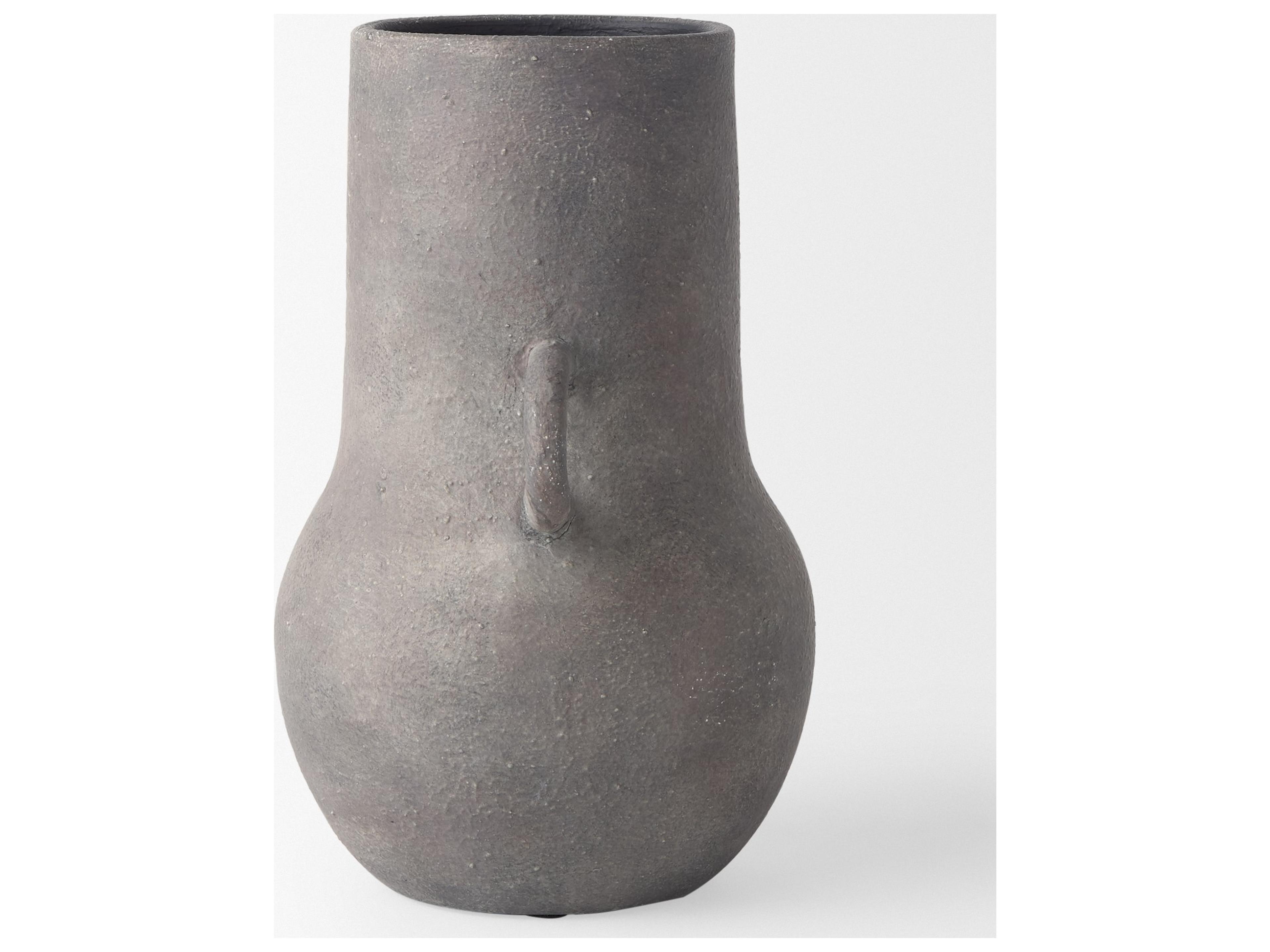 Mercana Armani 10.4H Brown-Gray Double Ear Ceramic Vase