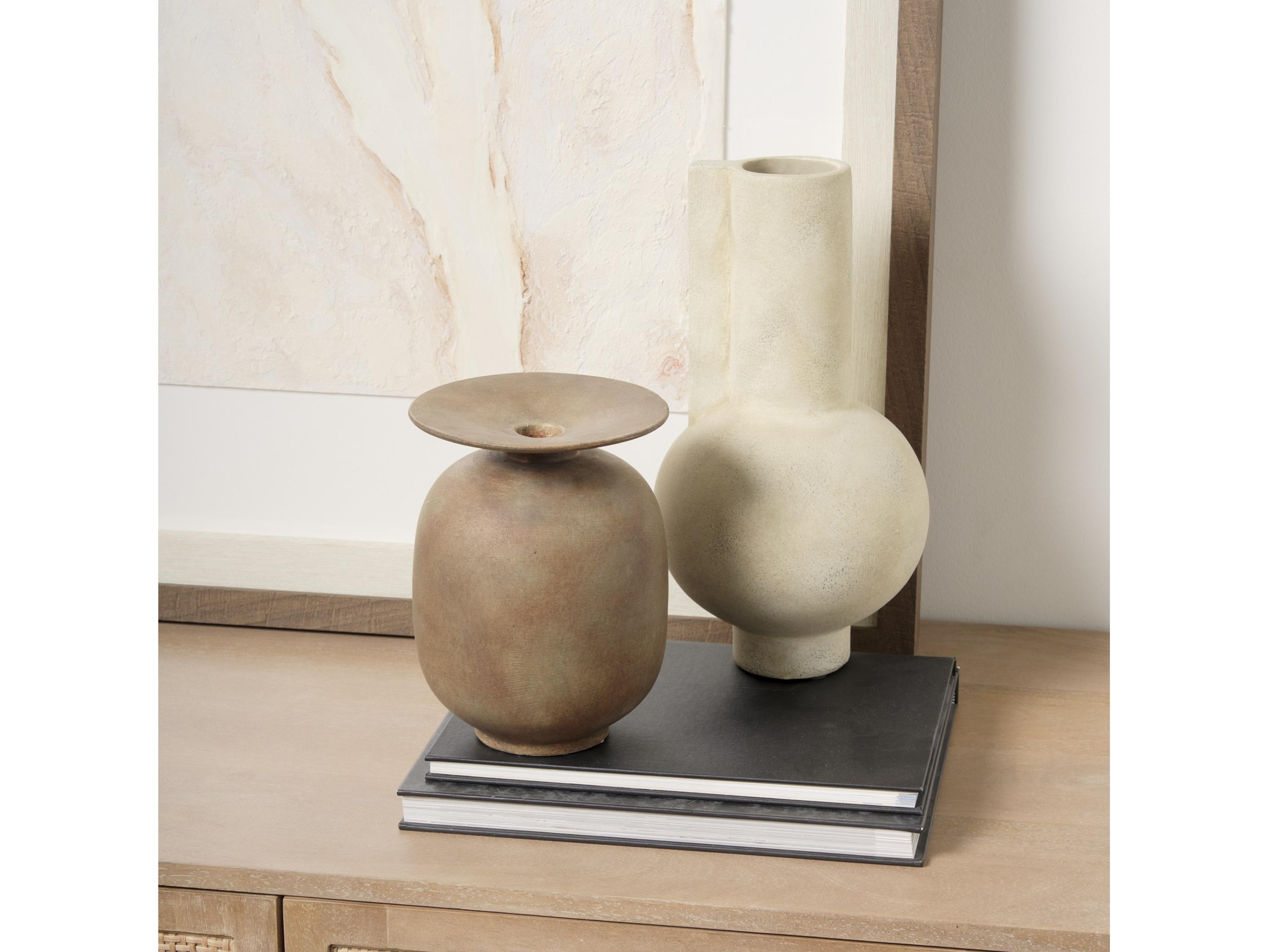 Mercana Rylee 7.7H Medium Brown Ceramic Vase