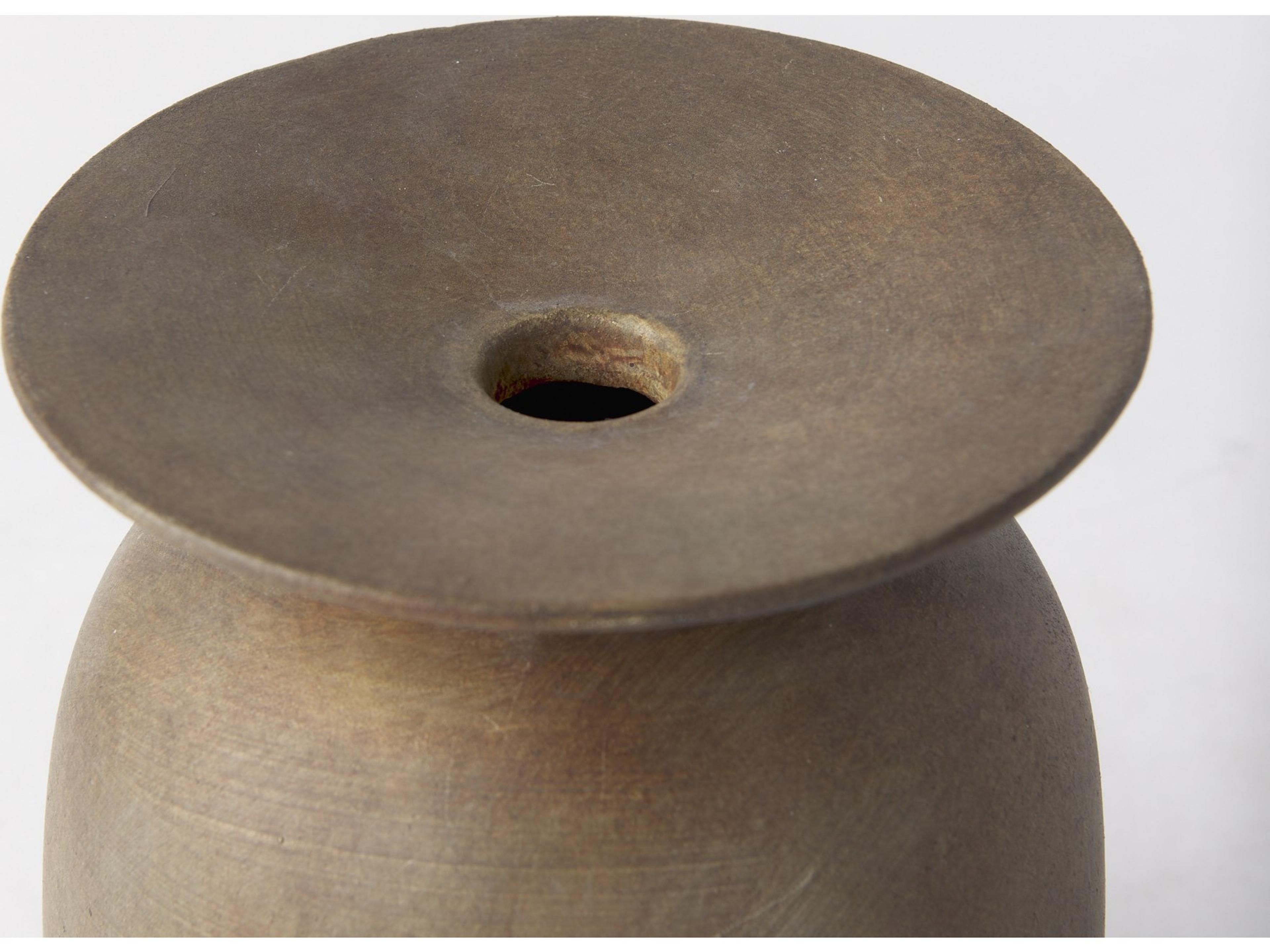 Mercana Rylee 7.7H Medium Brown Ceramic Vase