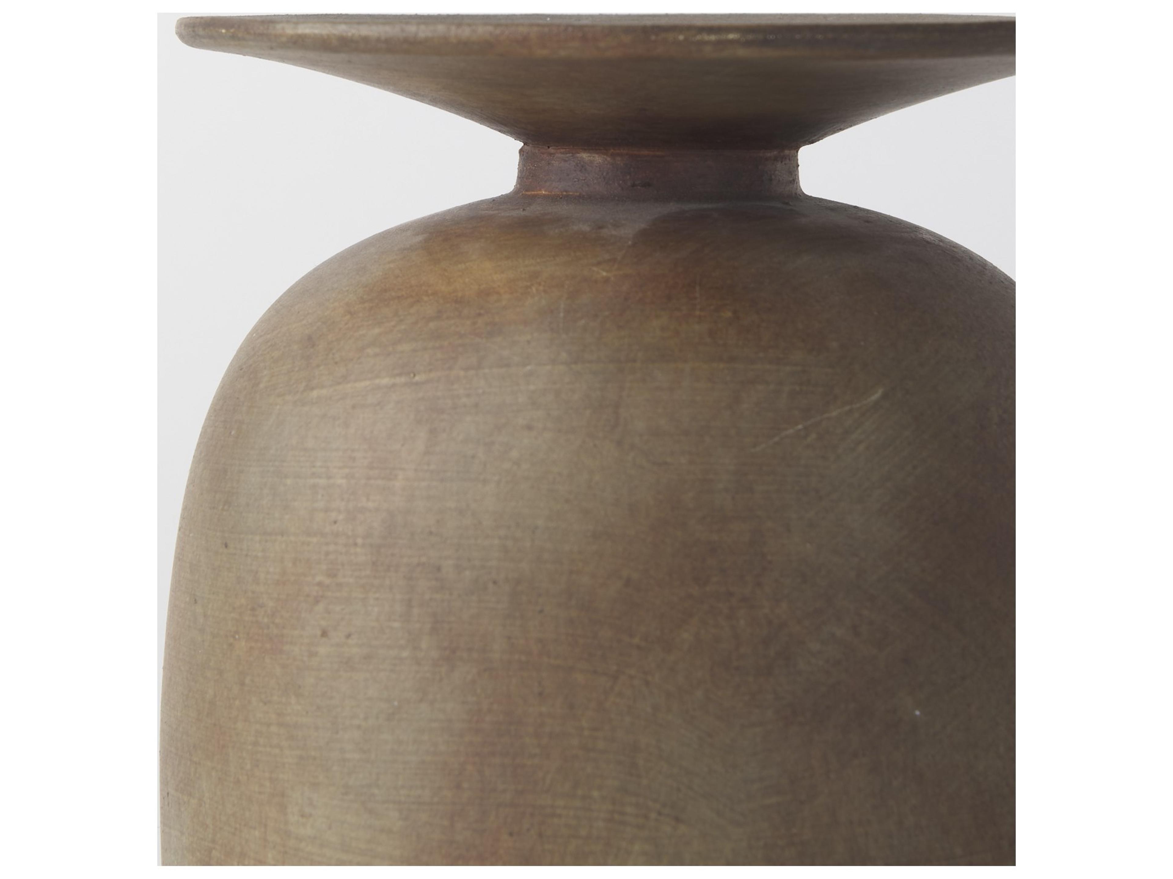 Mercana Rylee 7.7H Medium Brown Ceramic Vase