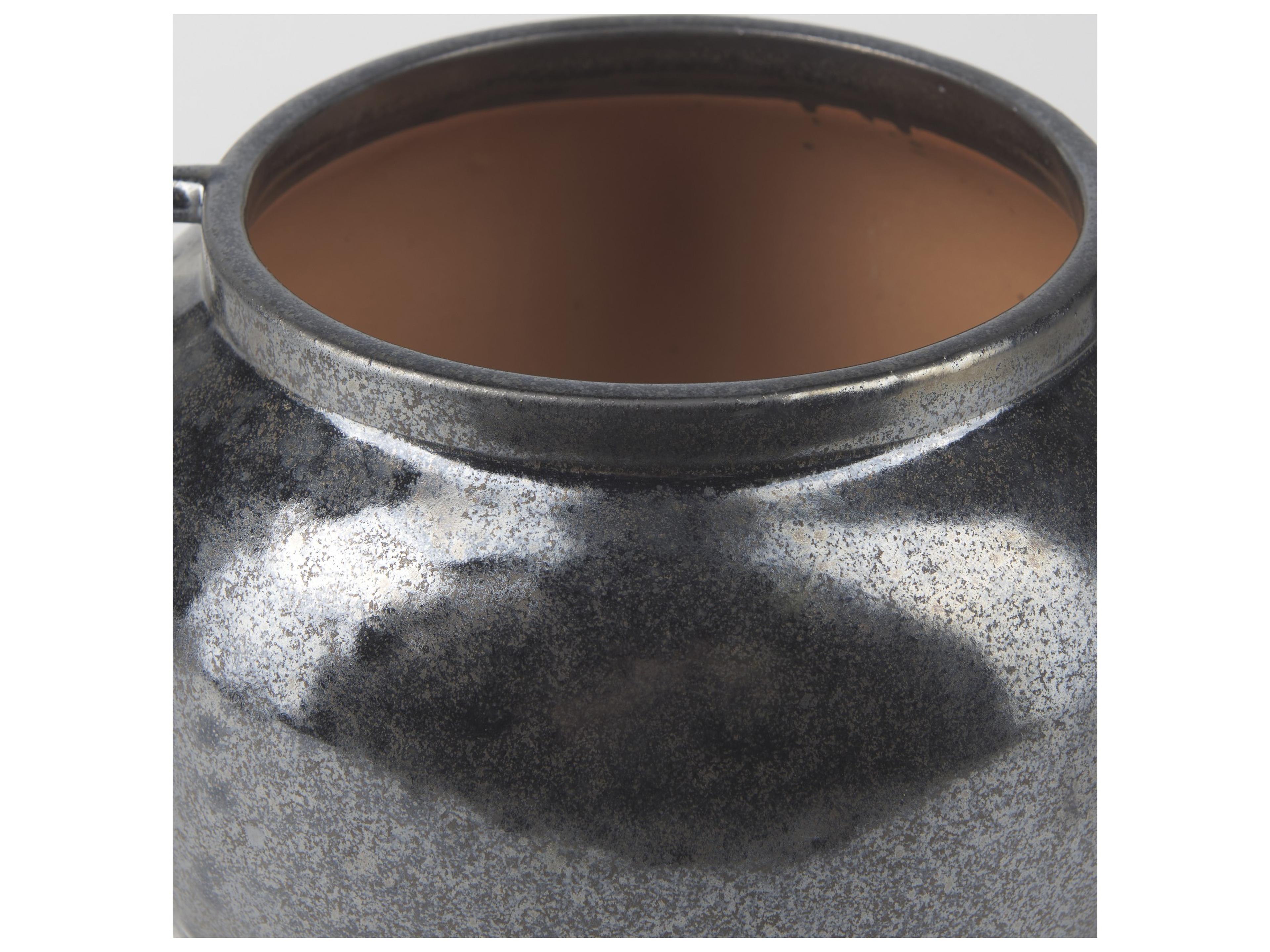 Mercana Kora Short Dark Metallic Double Ear Vase