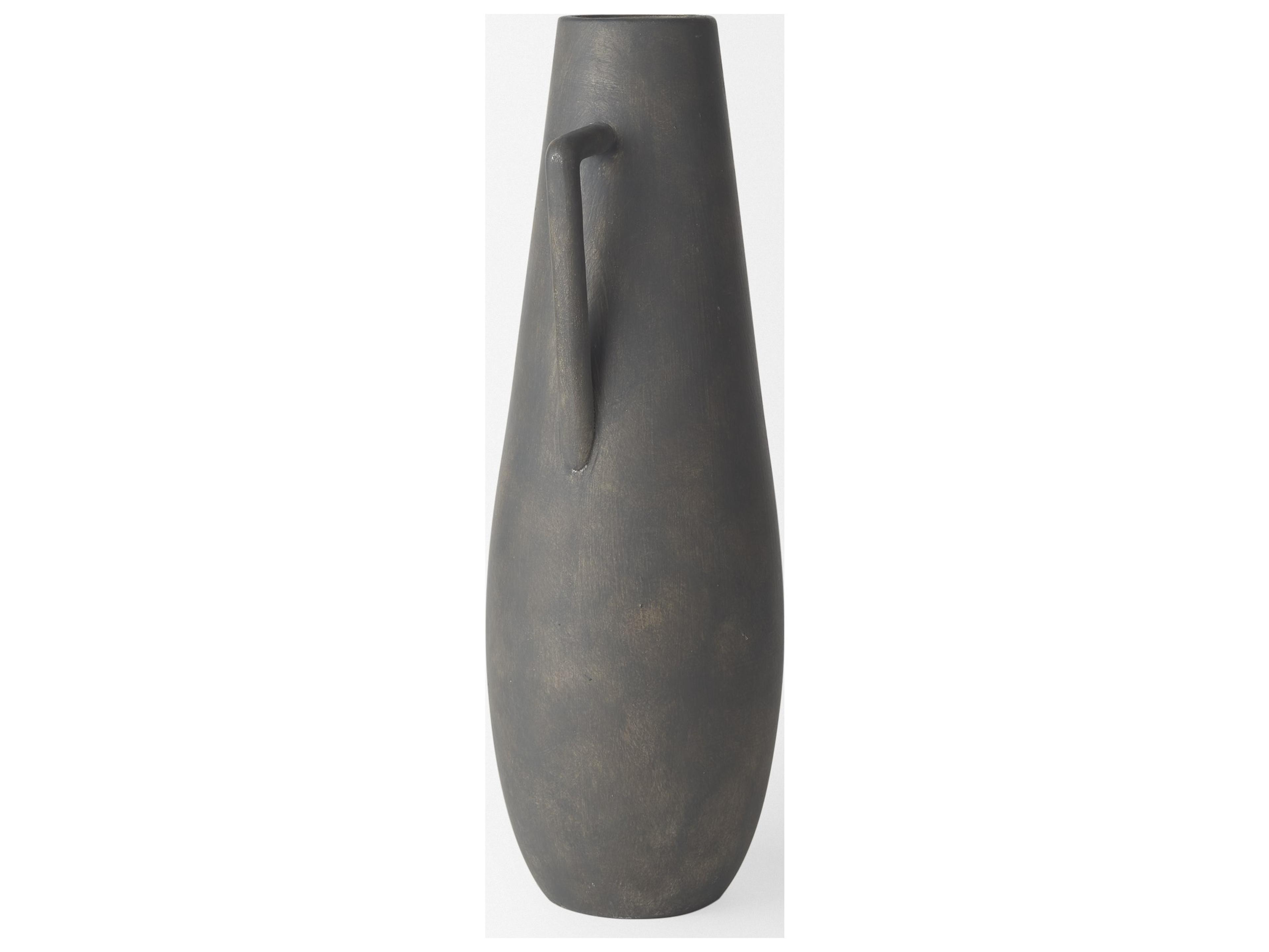 Mercana Kilian Tall Matte Brown-Gray Double Ear Vase