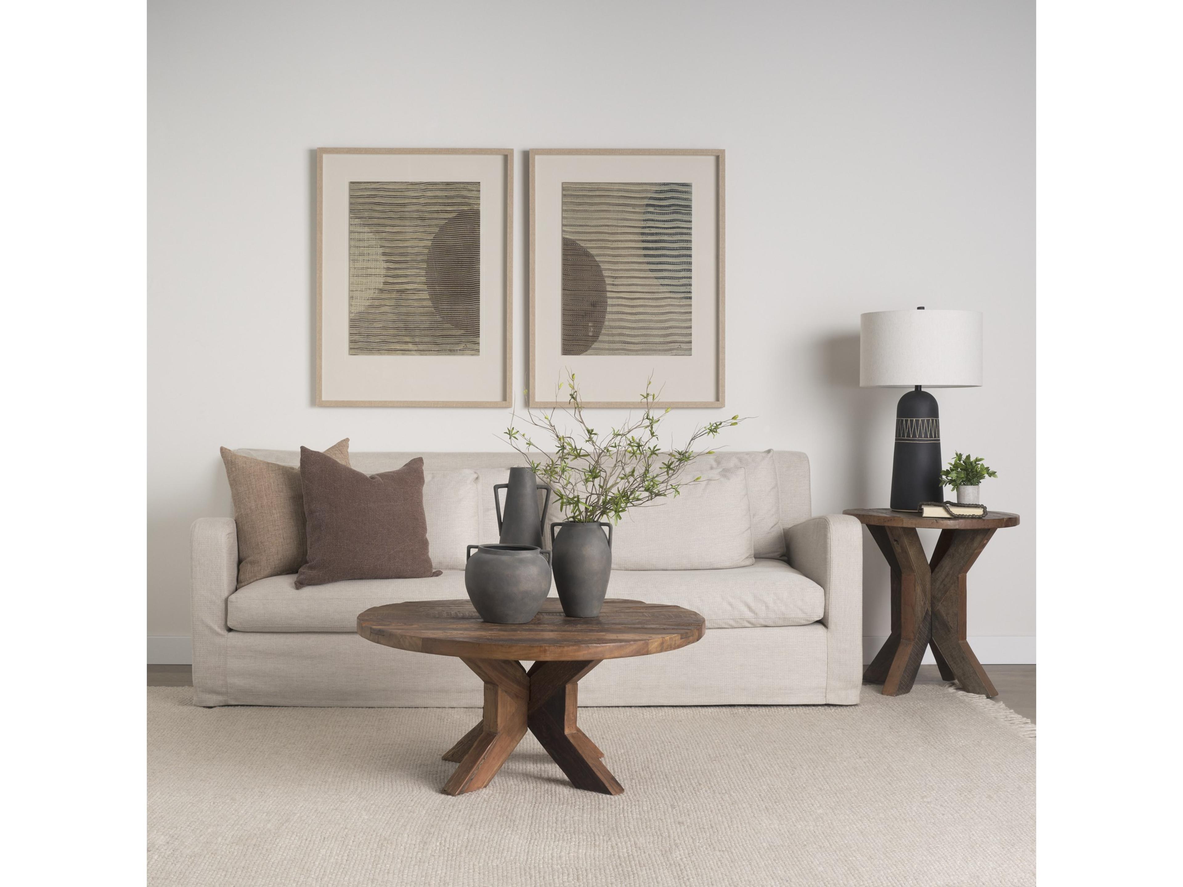 Mercana Kilian Tall Matte Brown-Gray Double Ear Vase