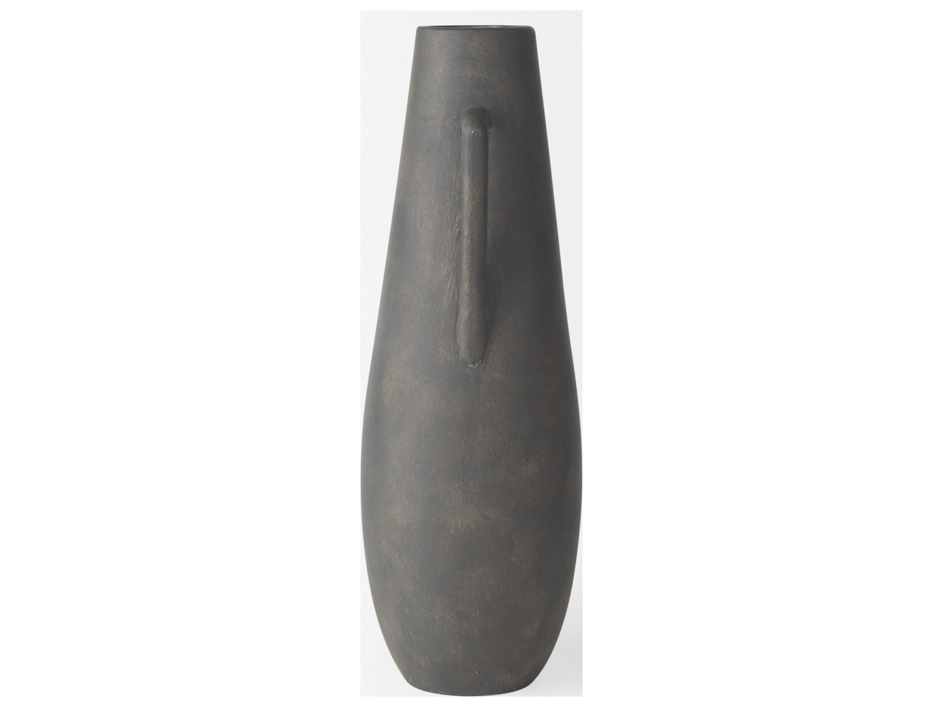 Mercana Kilian Tall Matte Brown-Gray Double Ear Vase