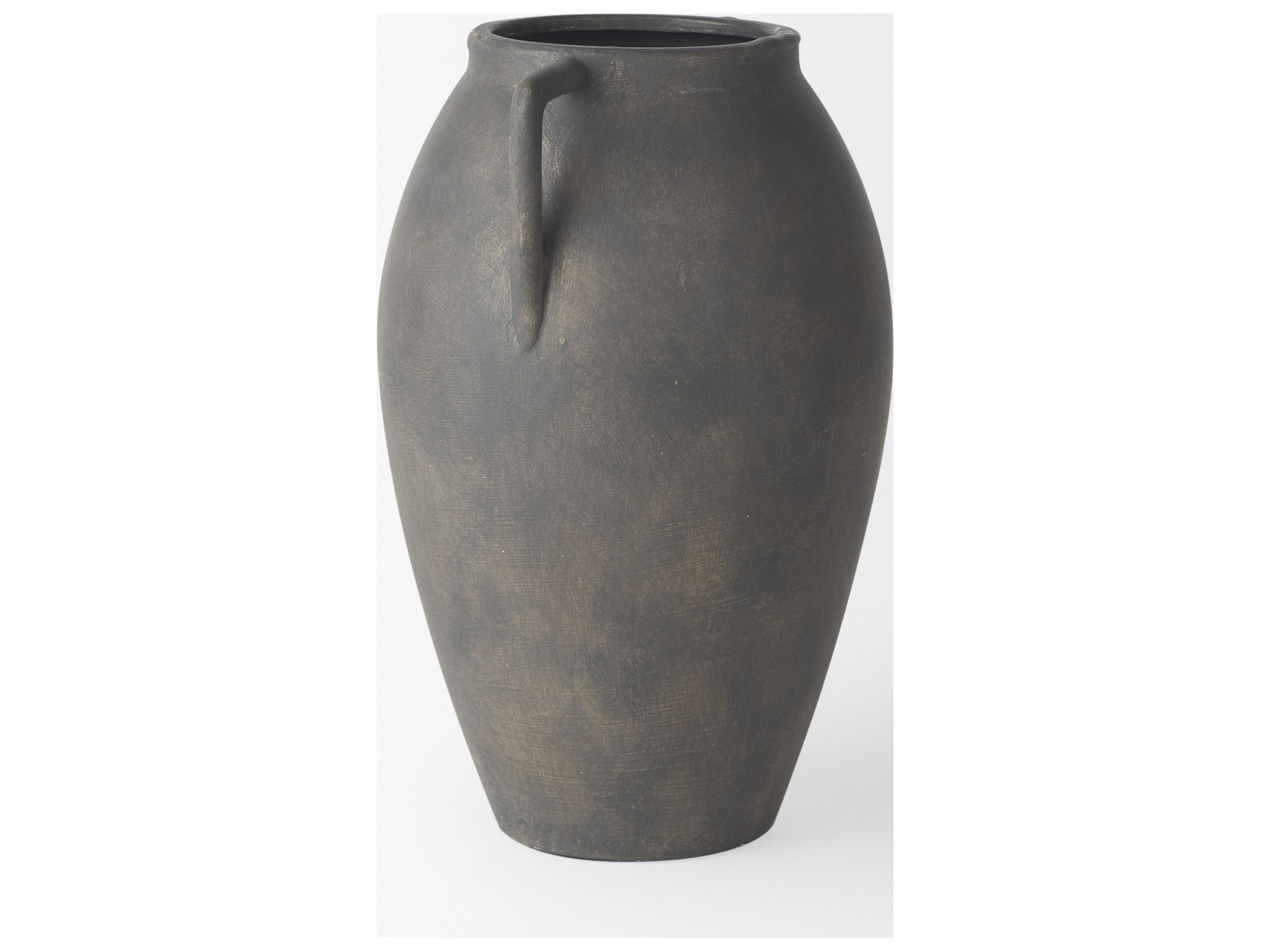 Mercana Kilian Medium Brown-Gray Double Ear Vase