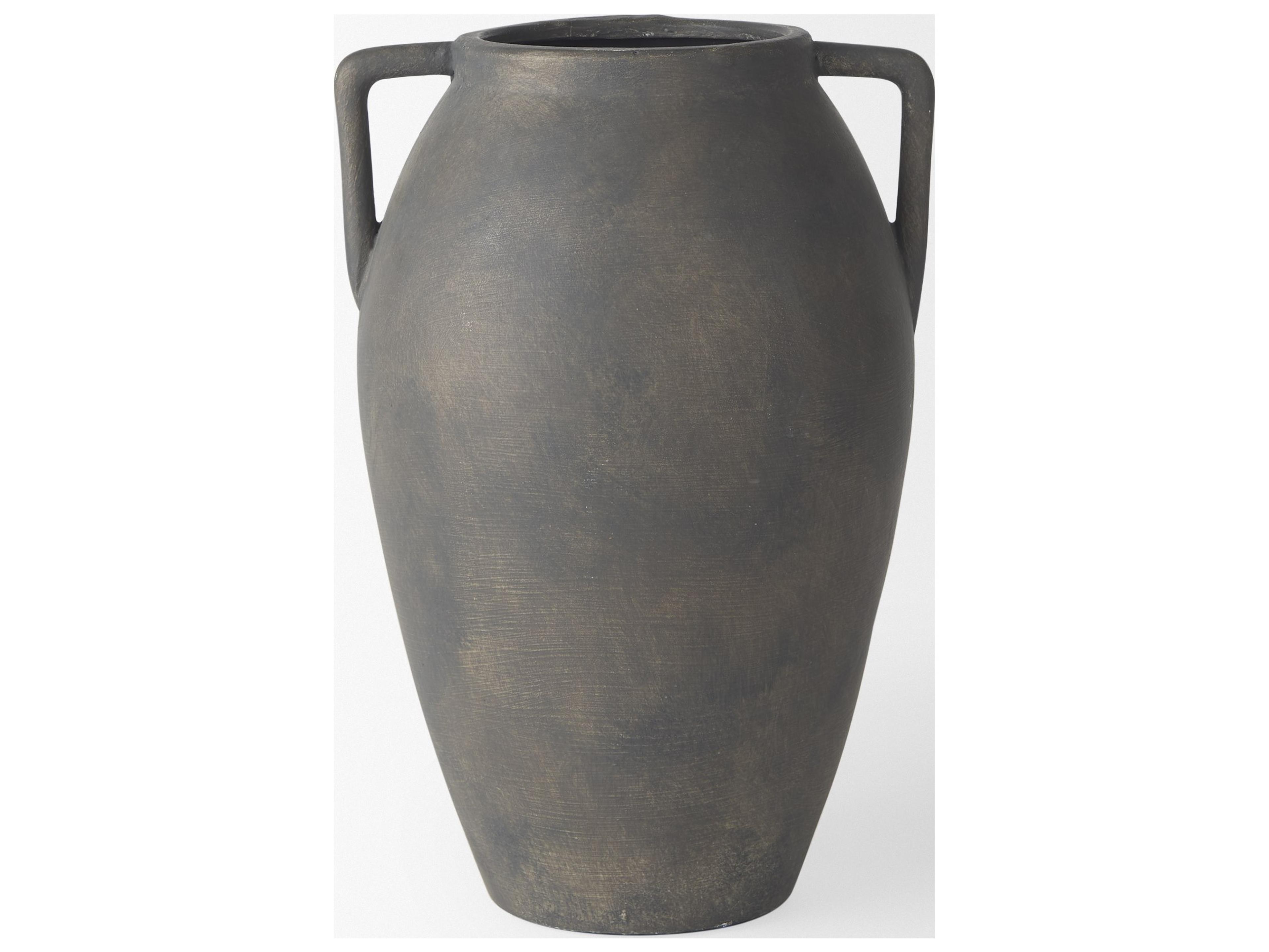 Mercana Kilian Medium Brown-Gray Double Ear Vase