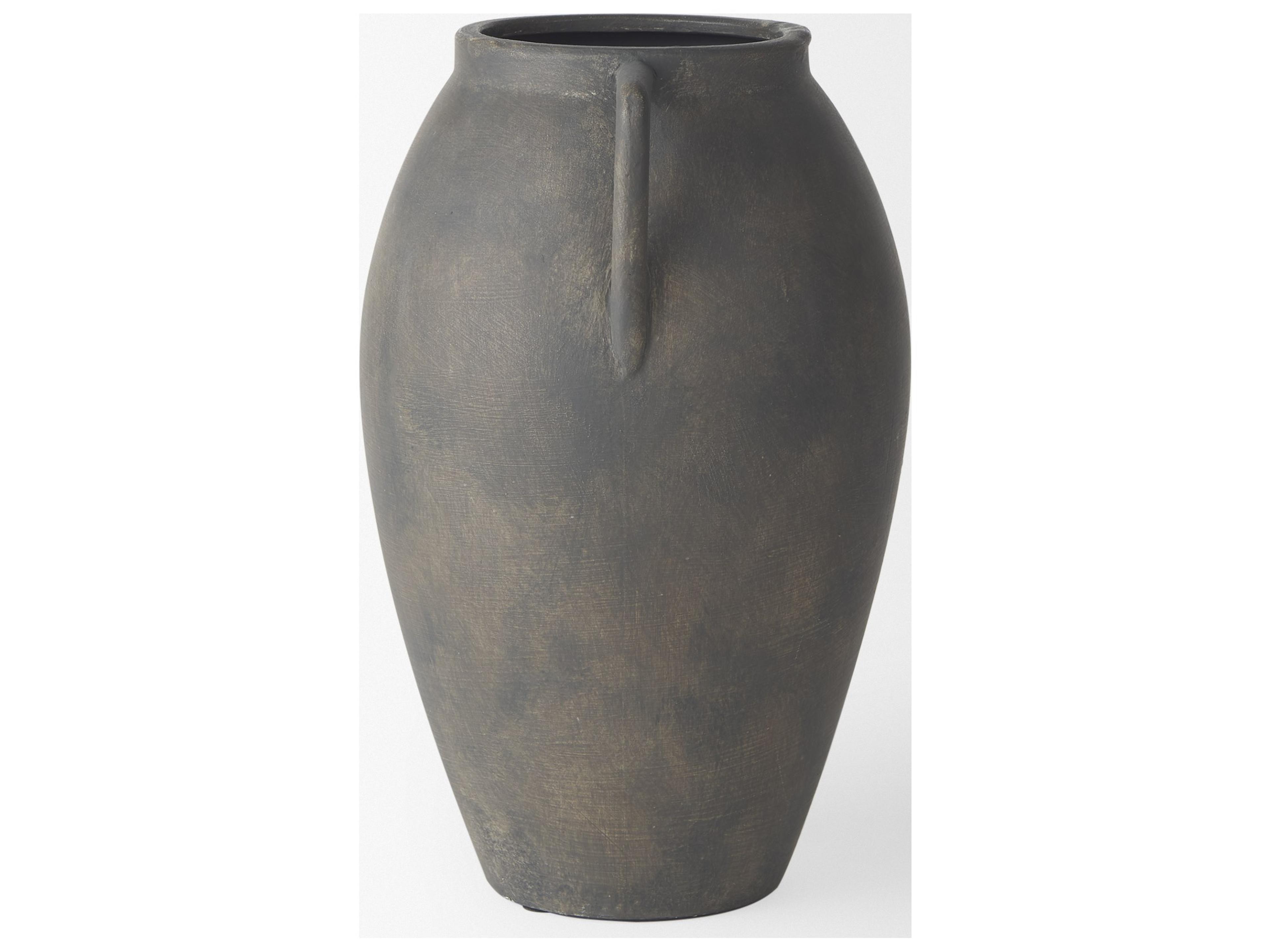 Mercana Kilian Medium Brown-Gray Double Ear Vase
