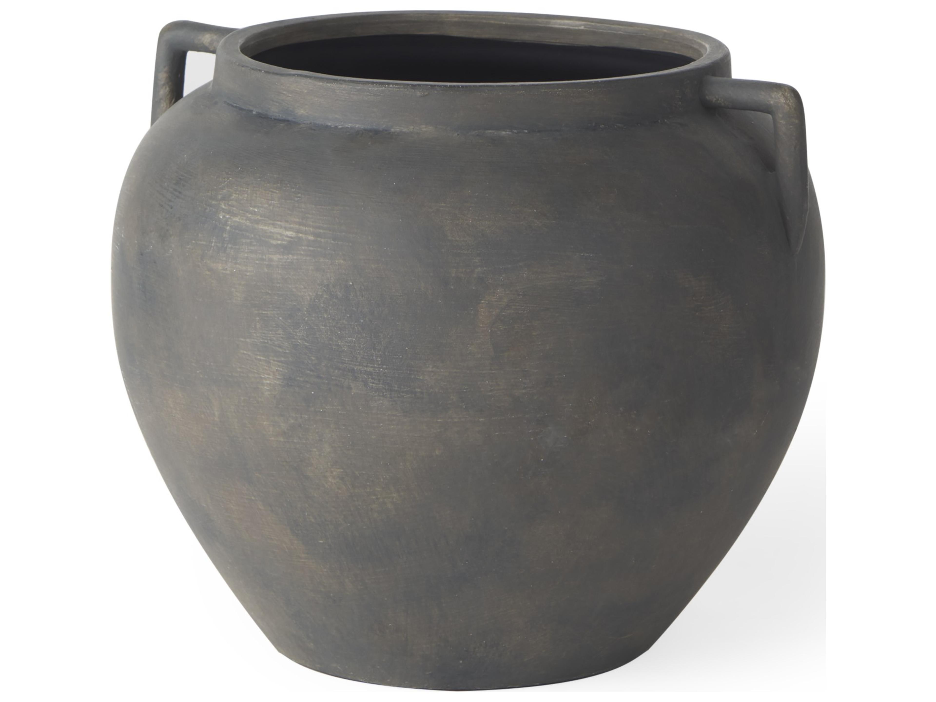 Kilian Short Brown-Gray Double Ear Vase