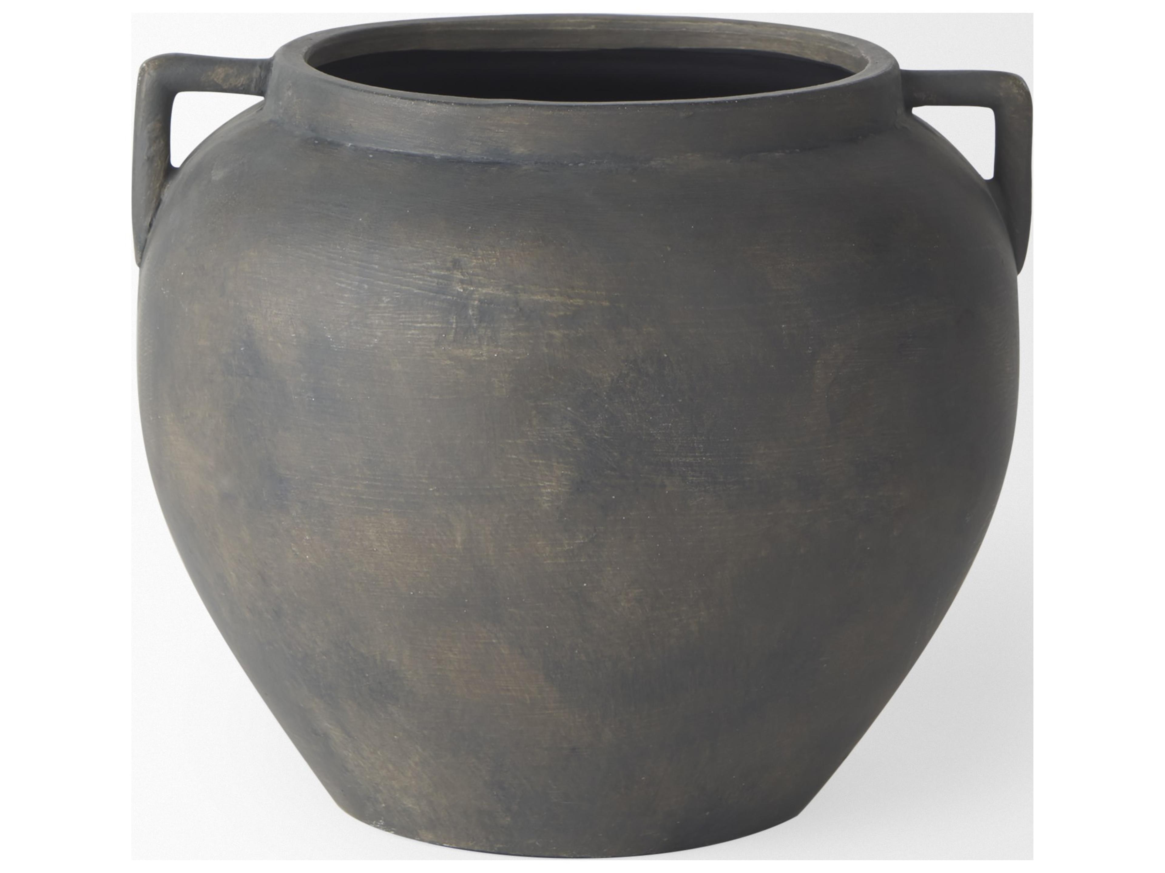 Mercana Kilian Short Brown-Gray Double Ear Vase