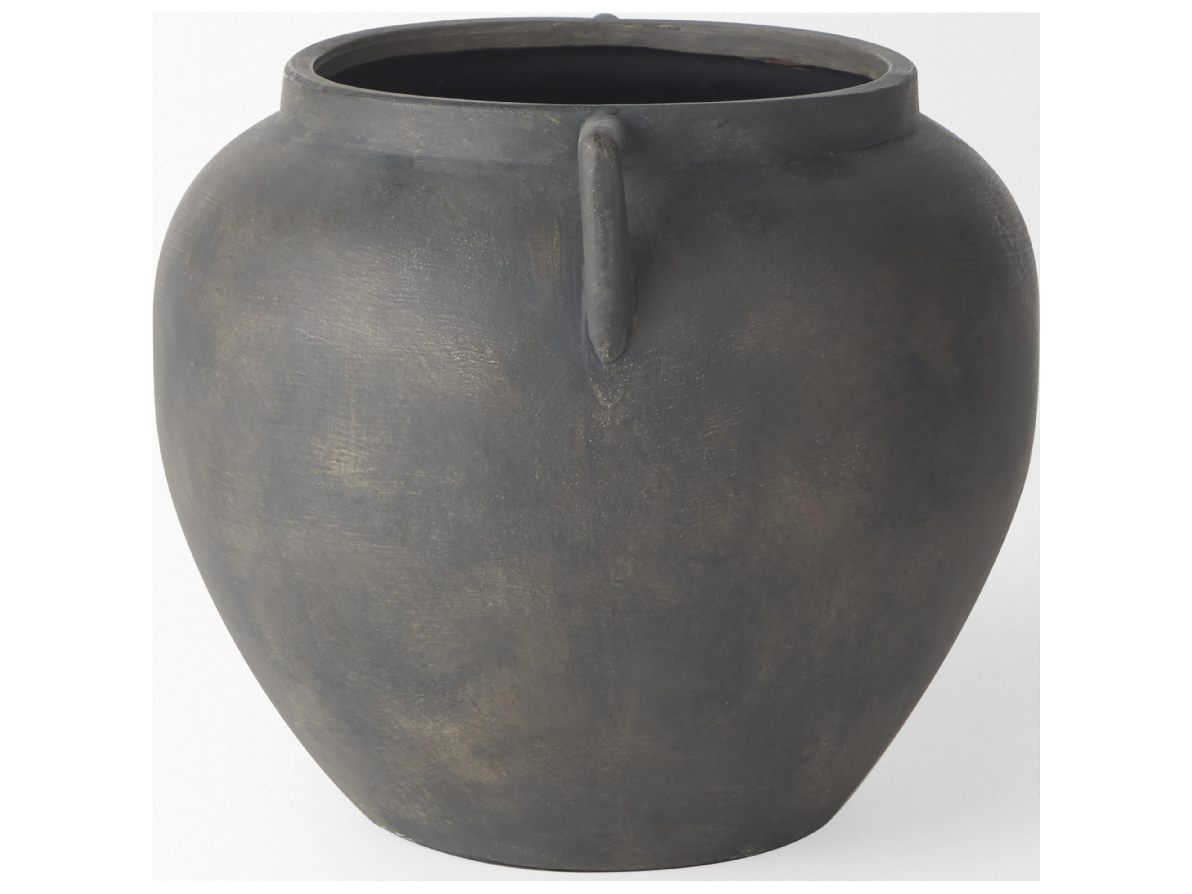Mercana Kilian Short Brown-Gray Double Ear Vase