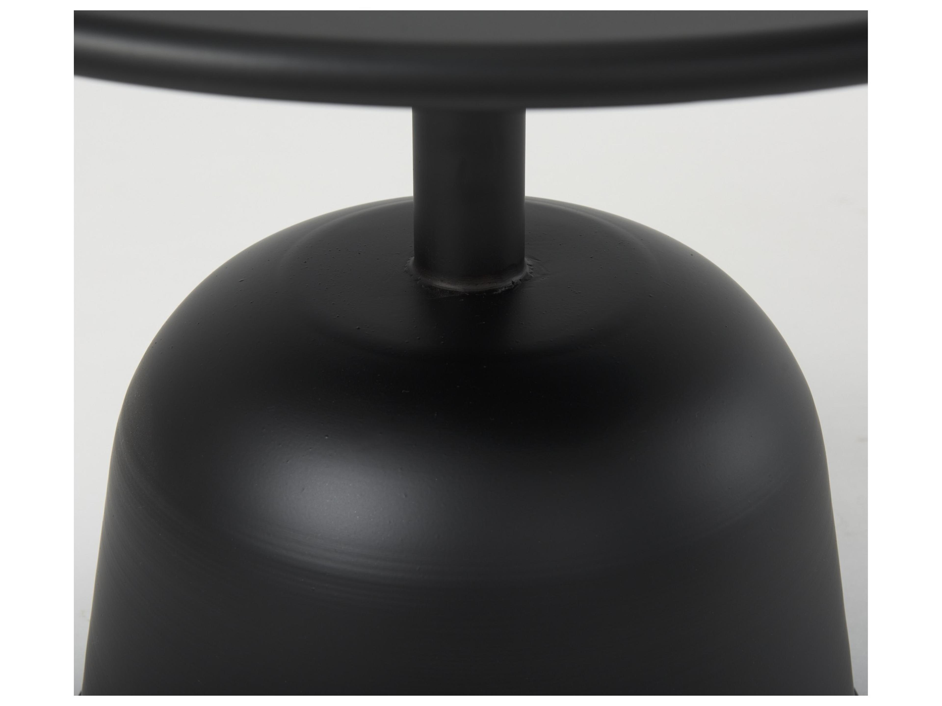 Mercana Talulla 19.7L x 19.7W x 14.8H Metal Matte Black Accent Table
