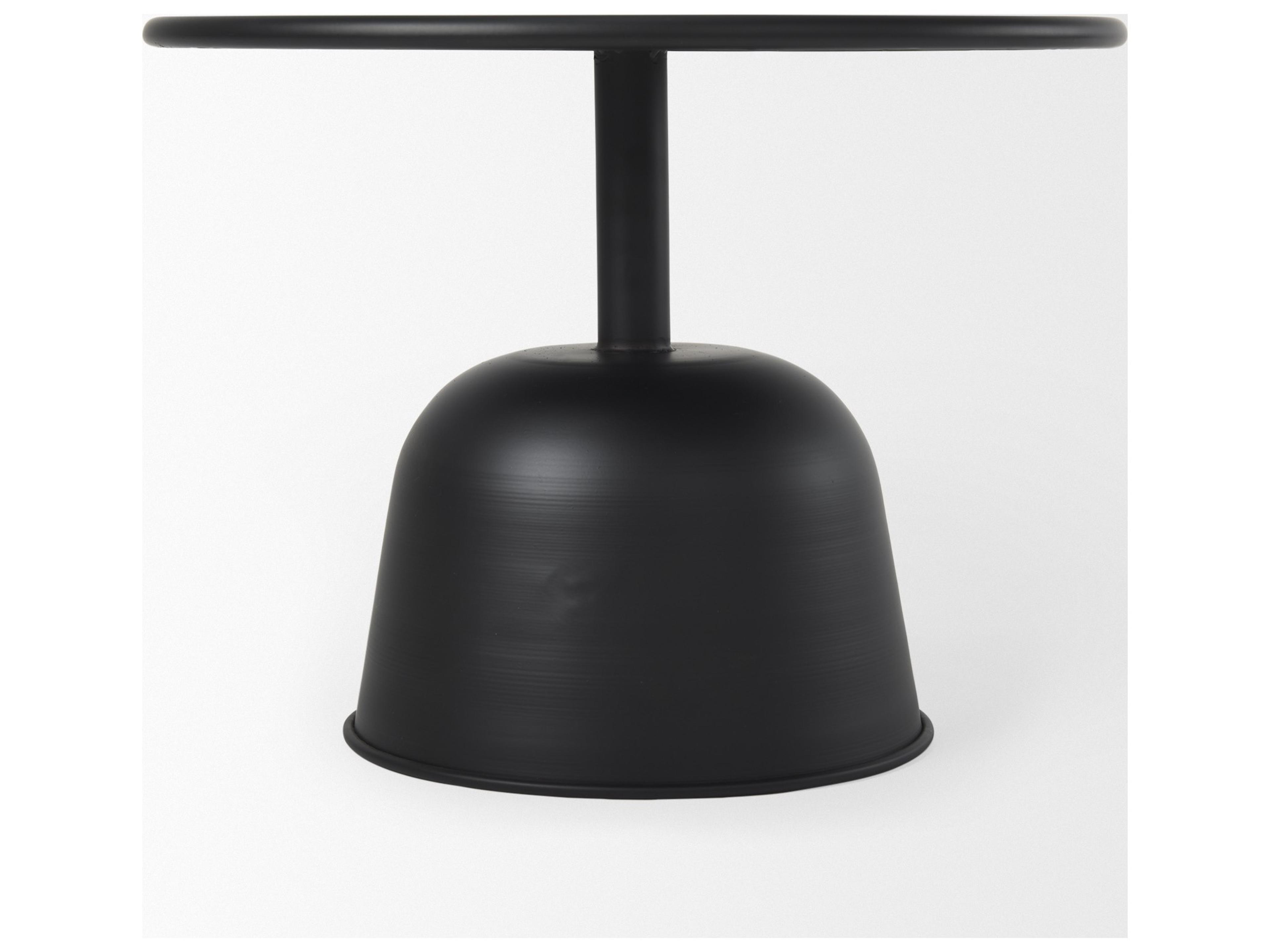 Mercana Talulla 19.7L x 19.7W x 14.8H Metal Matte Black Accent Table