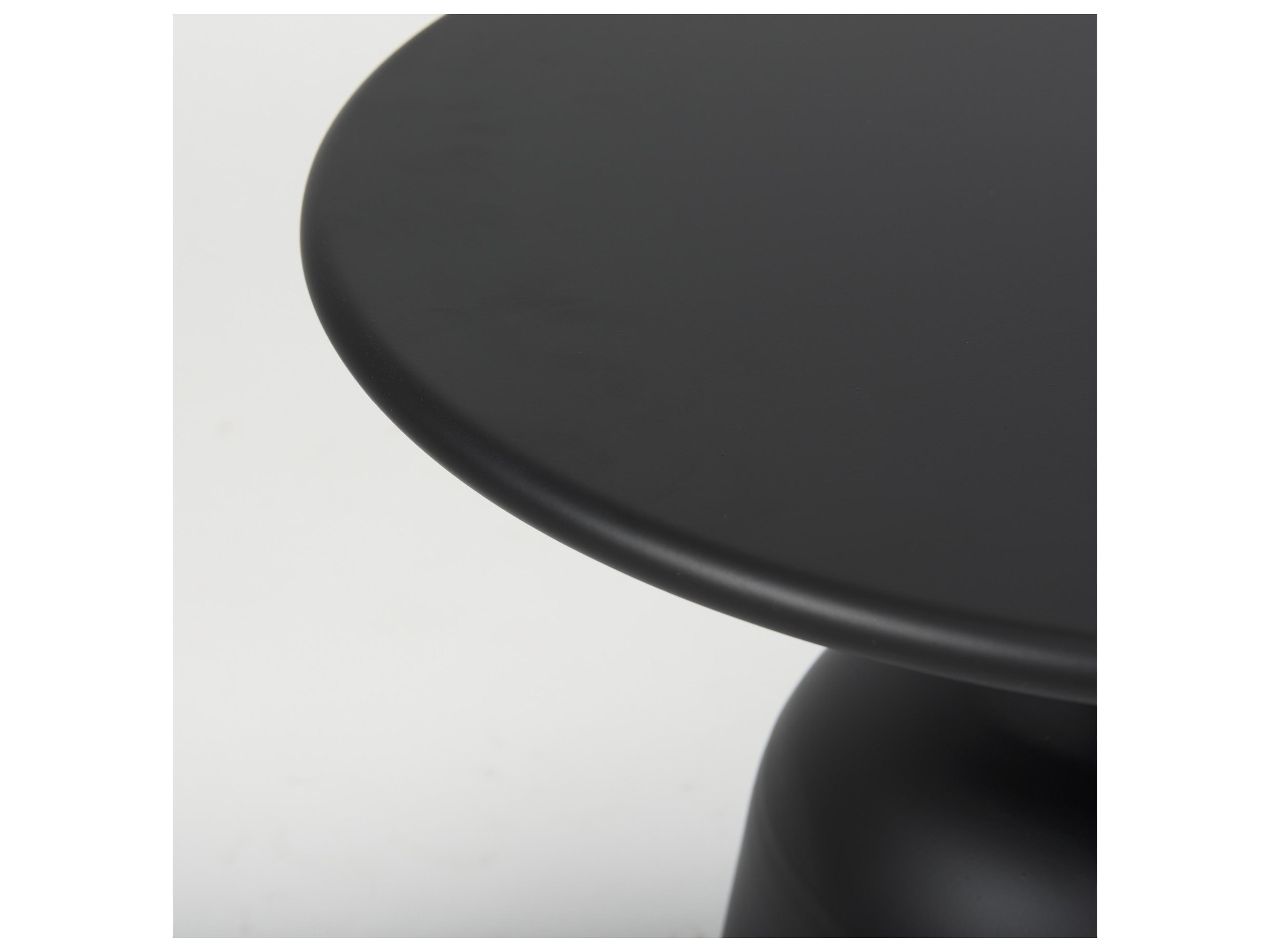 Mercana Talulla 19.7L x 19.7W x 14.8H Metal Matte Black Accent Table