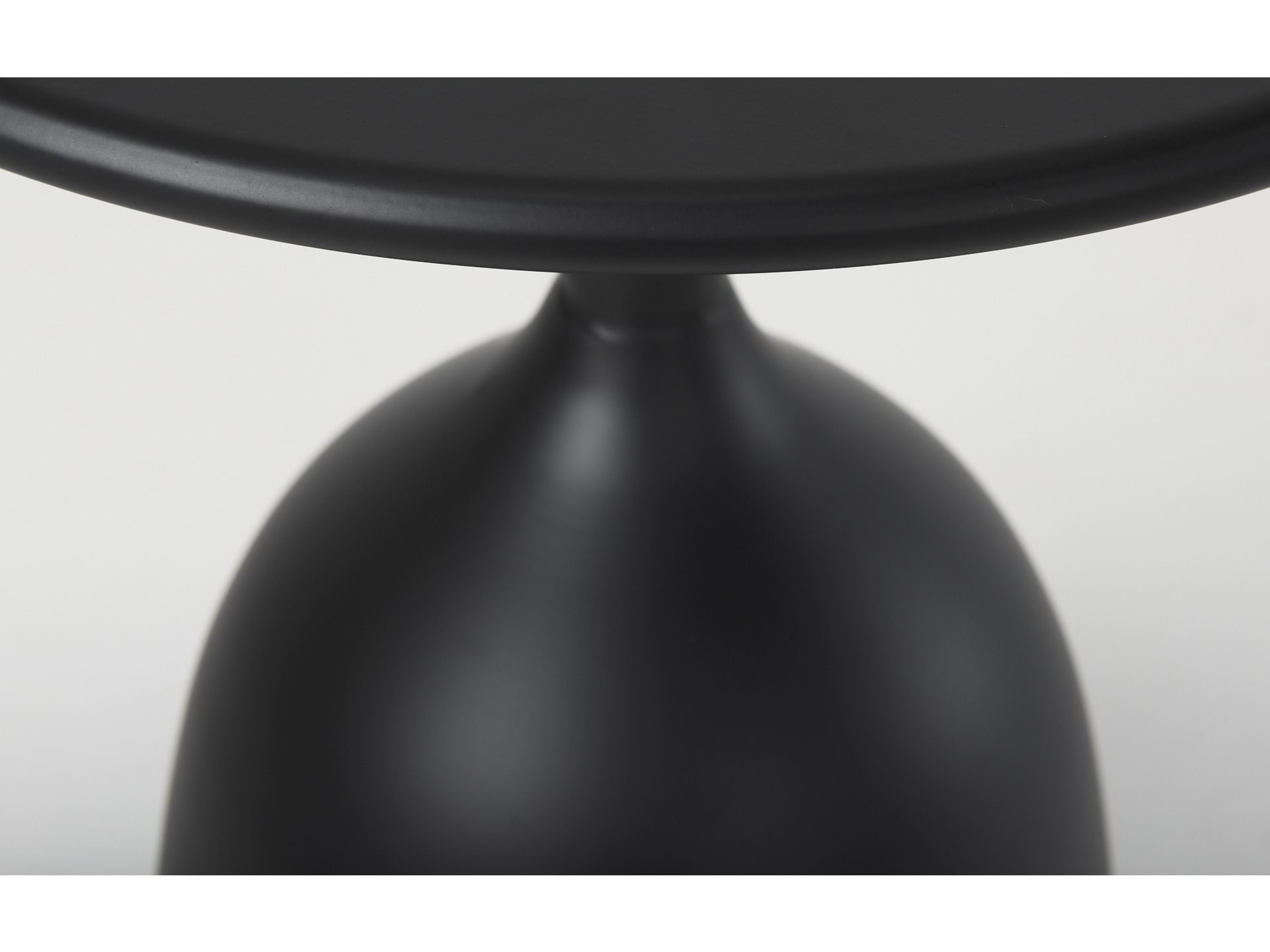 Mercana Talulla 16.5L x 16.5W x 19.7H Matte Black Metal Accent Table