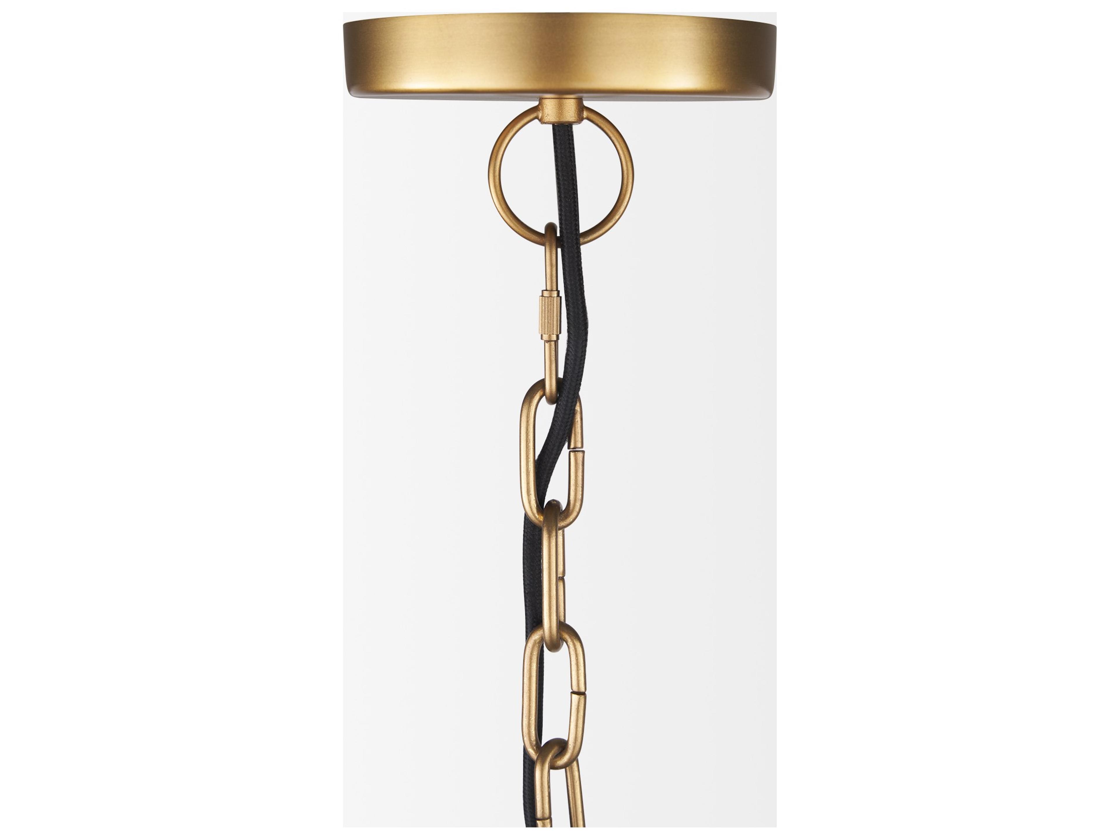 Mercana Karina 36" Round Brass-tone Hammered Metal Dome Pendant Light