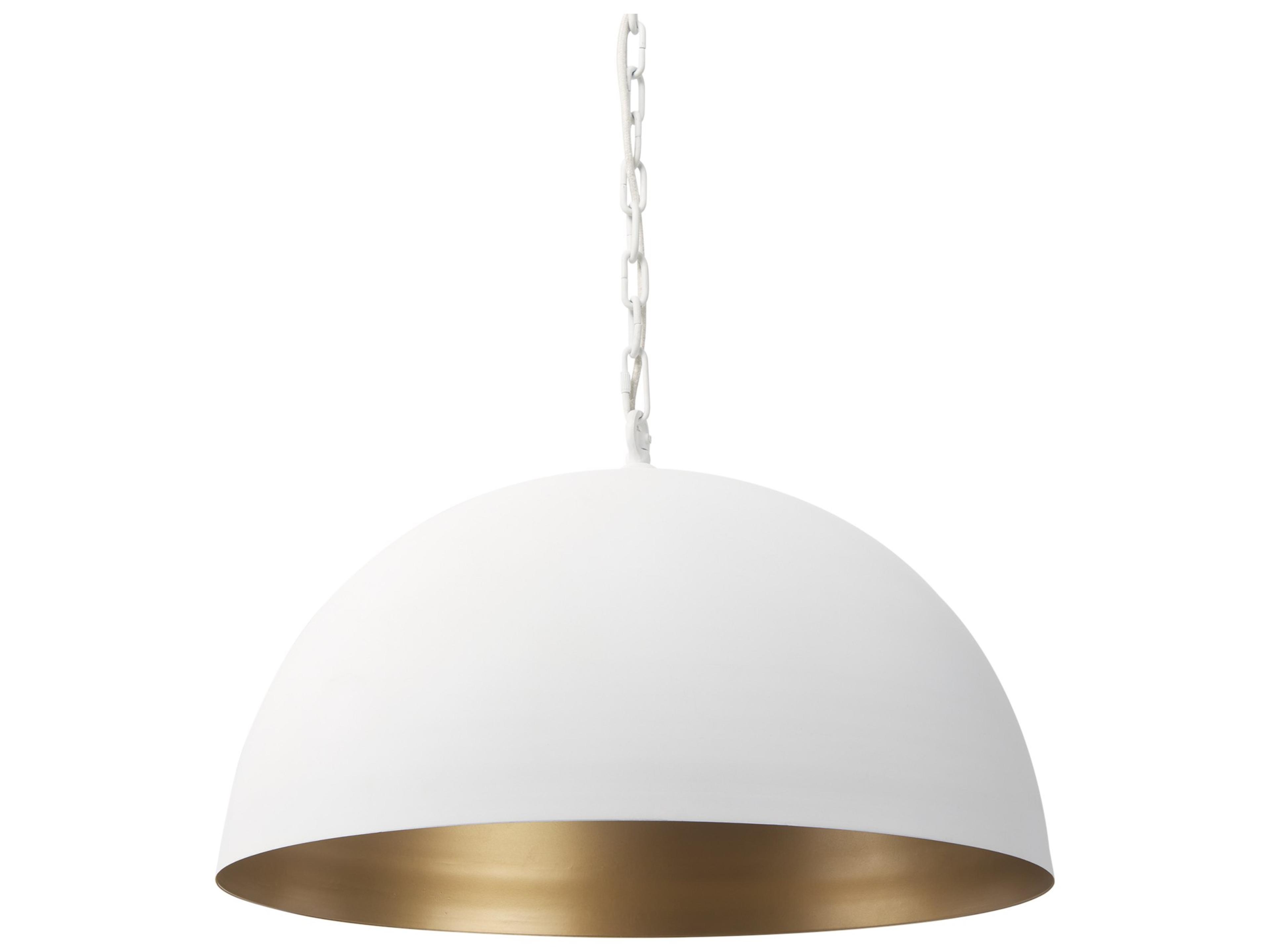 Juniper 24" Round White Dome Pendant Light