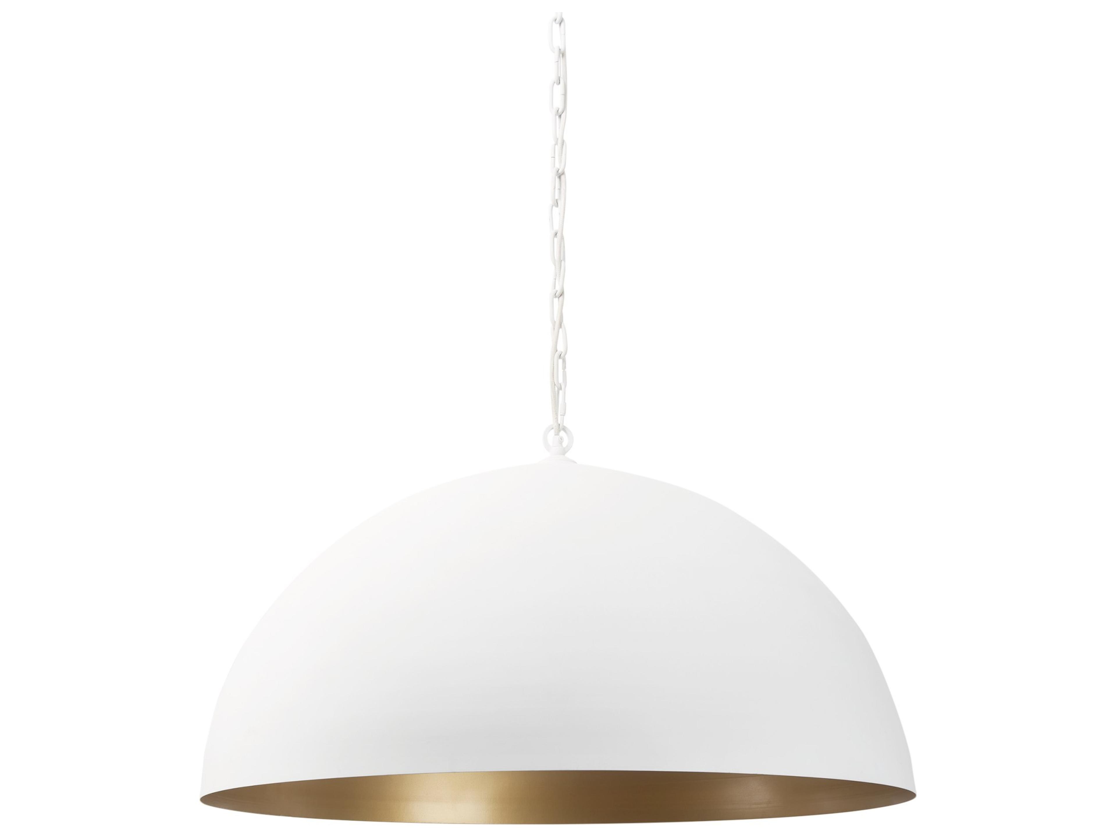 Juniper 36" Round White Dome Pendant Light