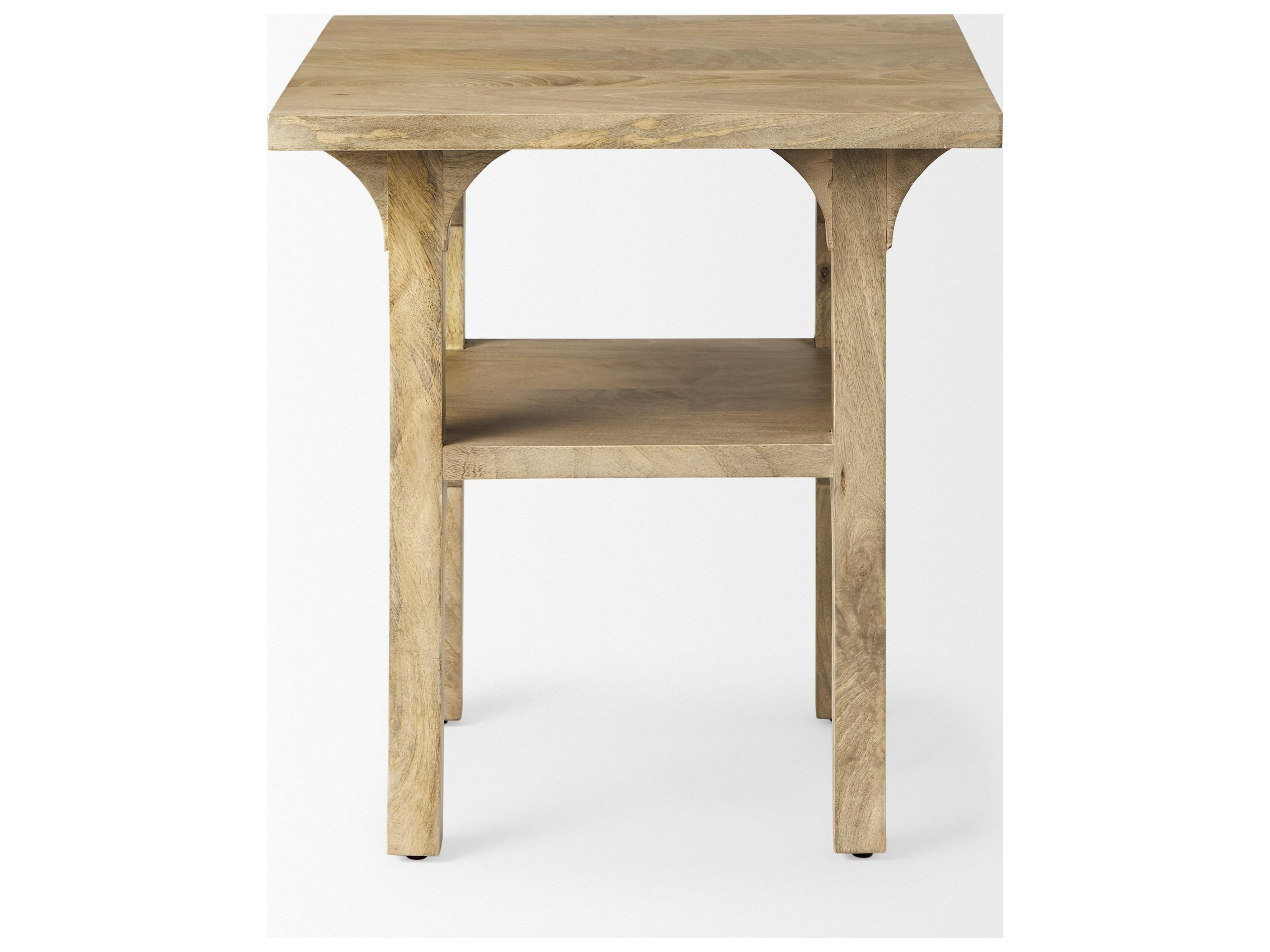 Mercana Candace Light Wood Bridge Accent Table