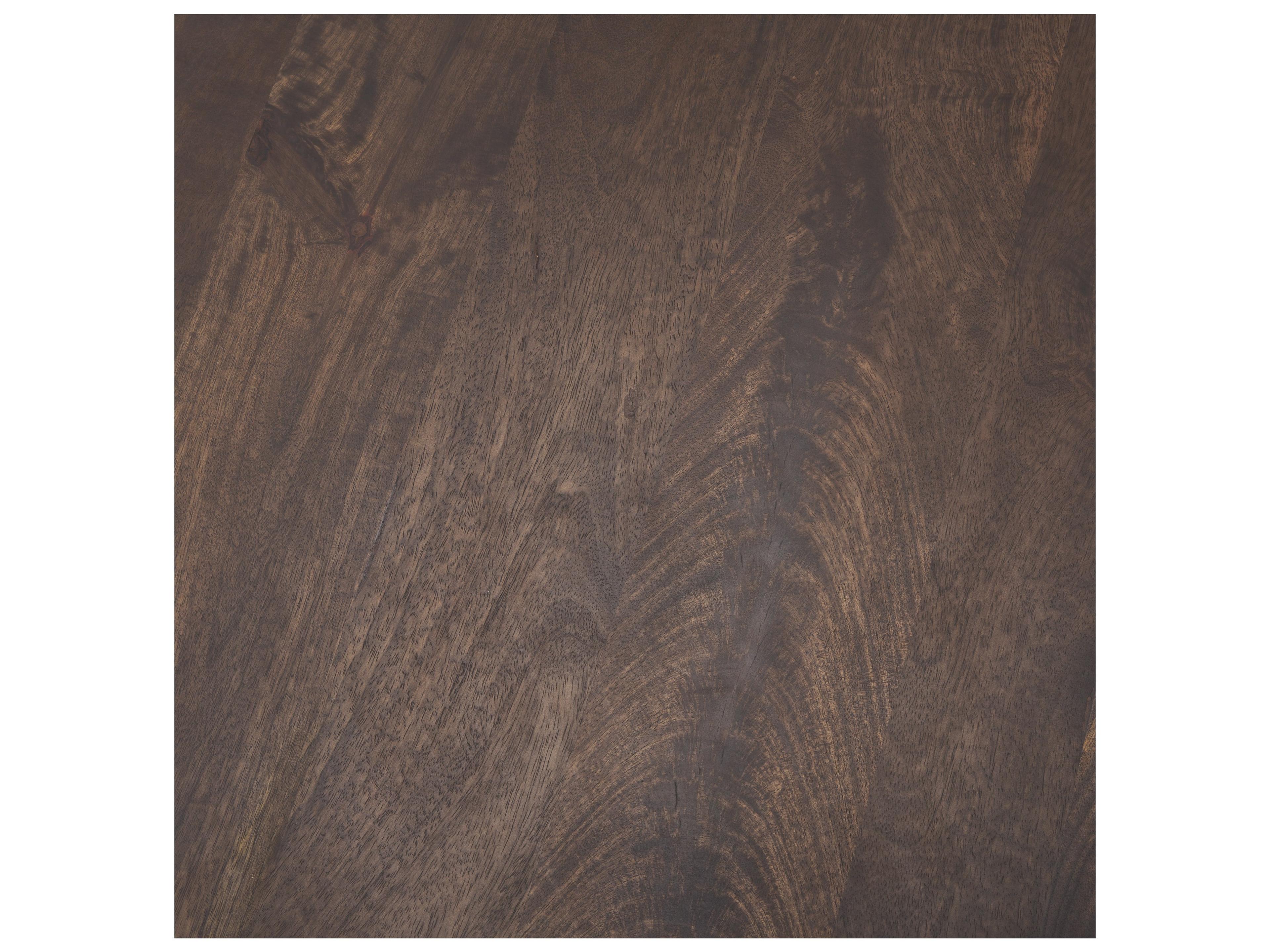 Mercana Todd Dark Brown Wood W/ Metal Legs Side Table