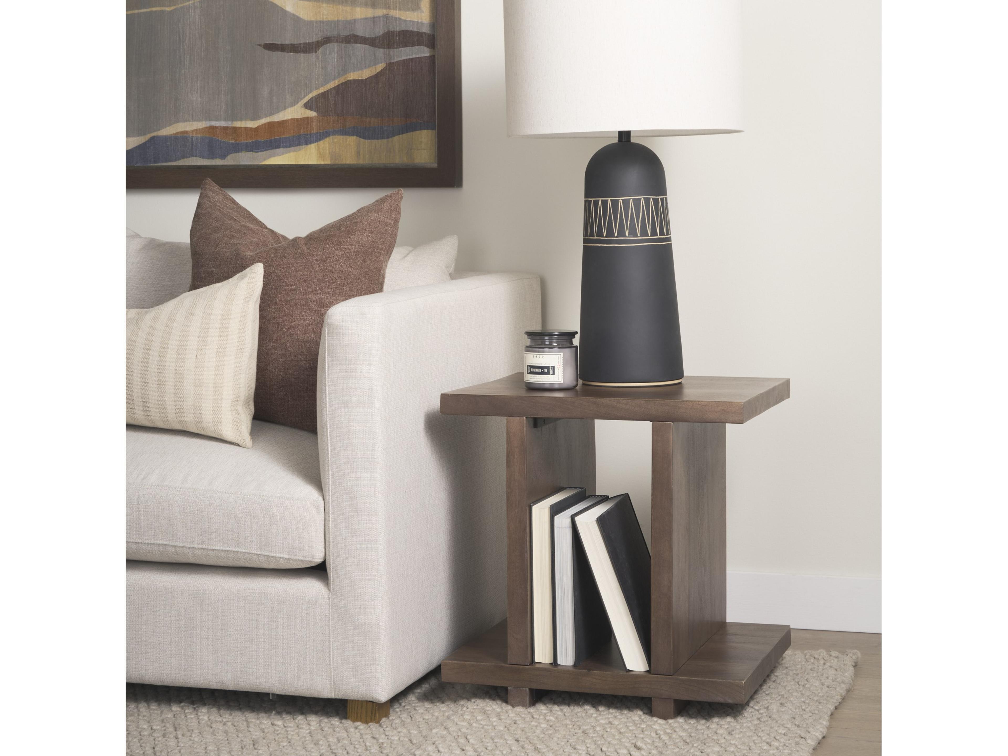 Mercana Nohr Medium Brown Wood Accent Table