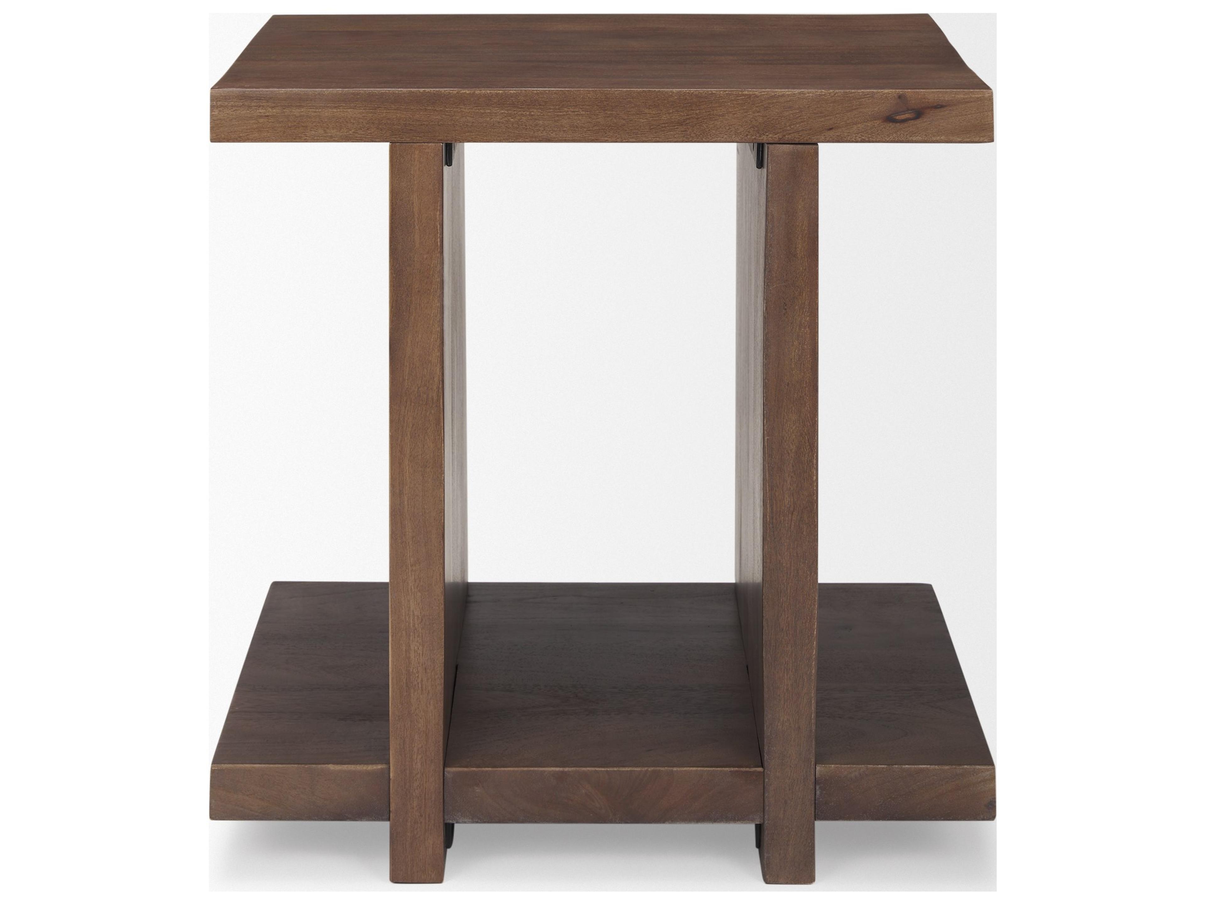Mercana Nohr Medium Brown Wood Accent Table