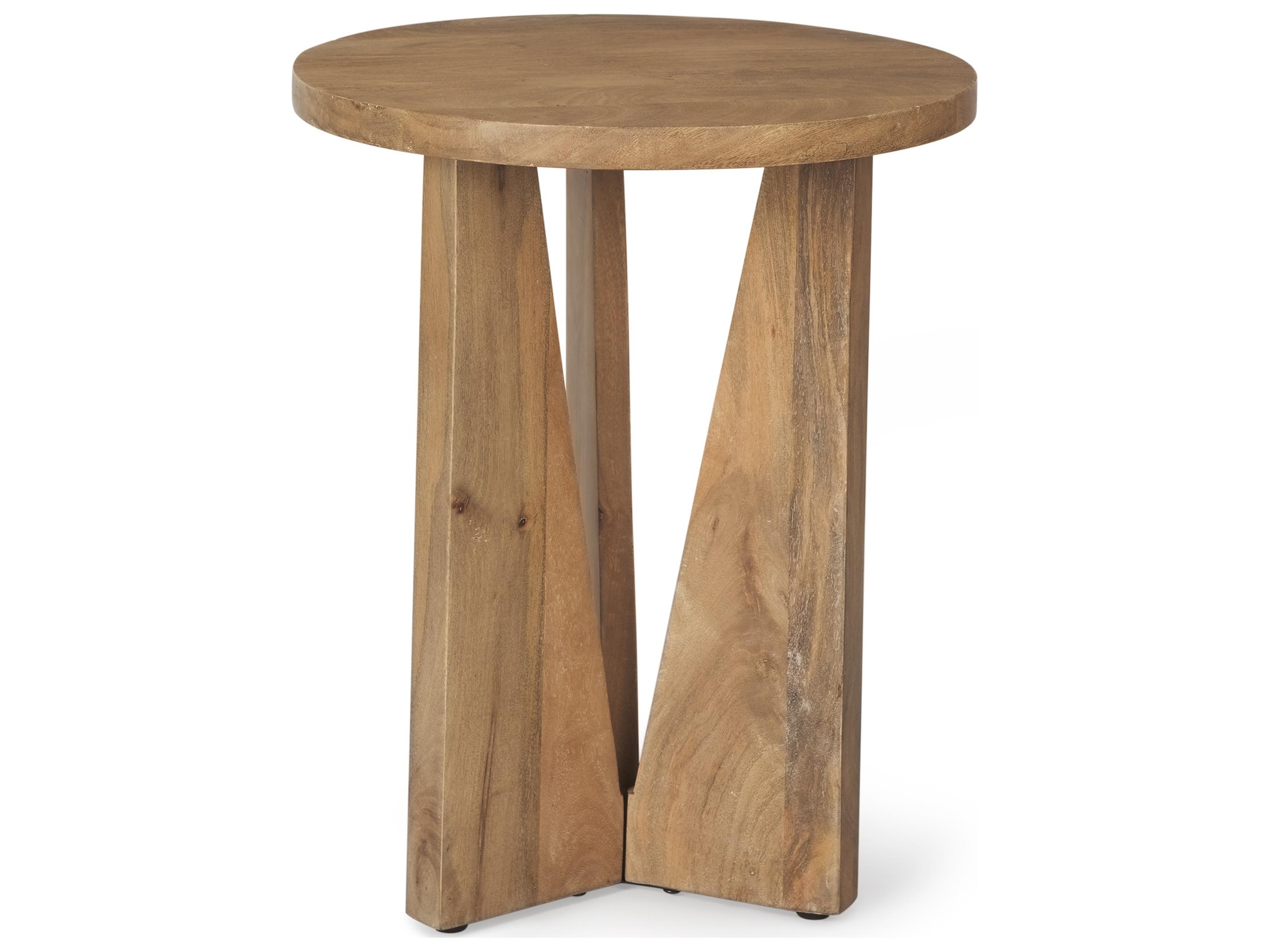 Mattius Light Wood Accent Table