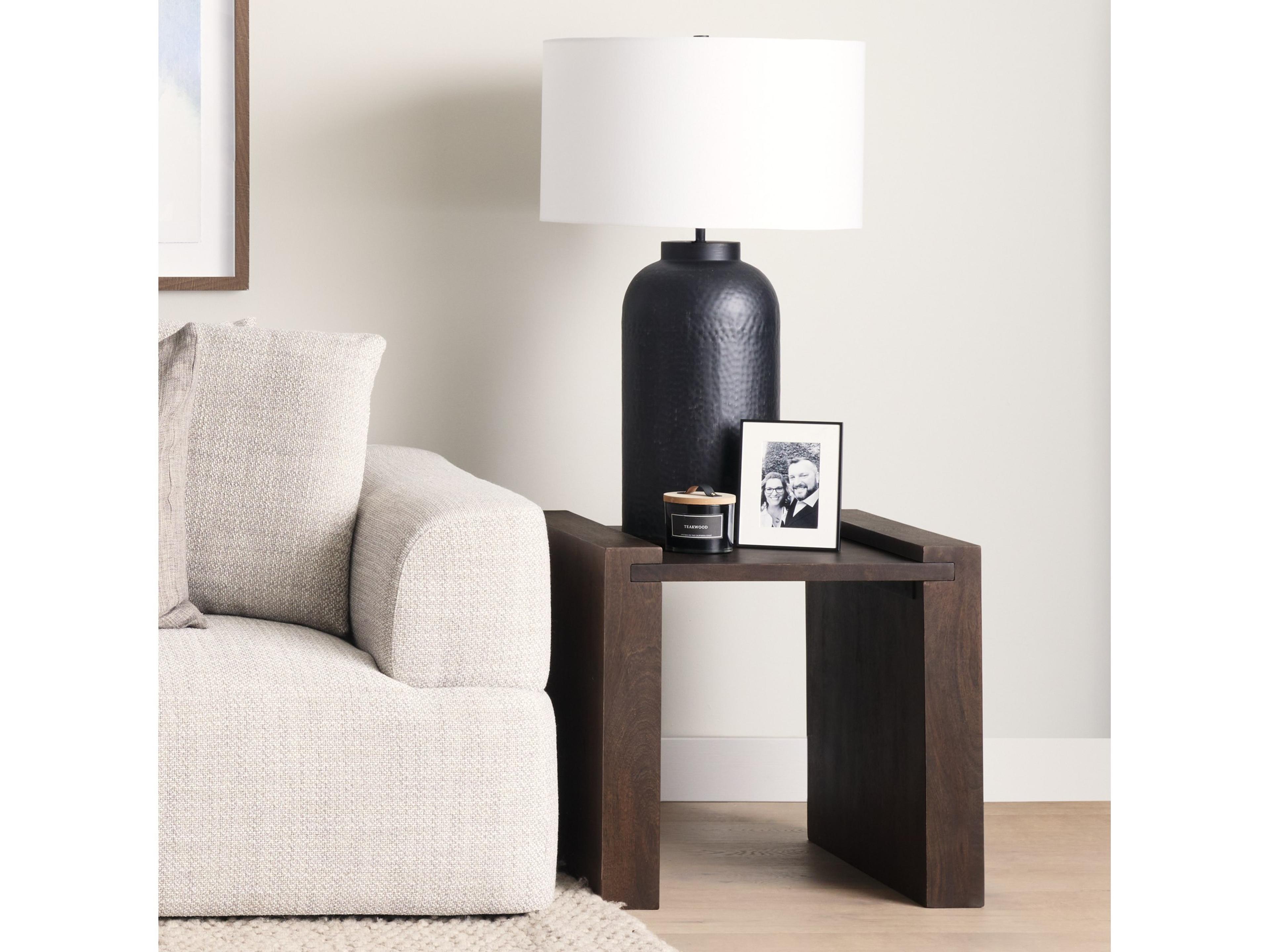 Mercana Athelia Dark Brown Wood Accent Table