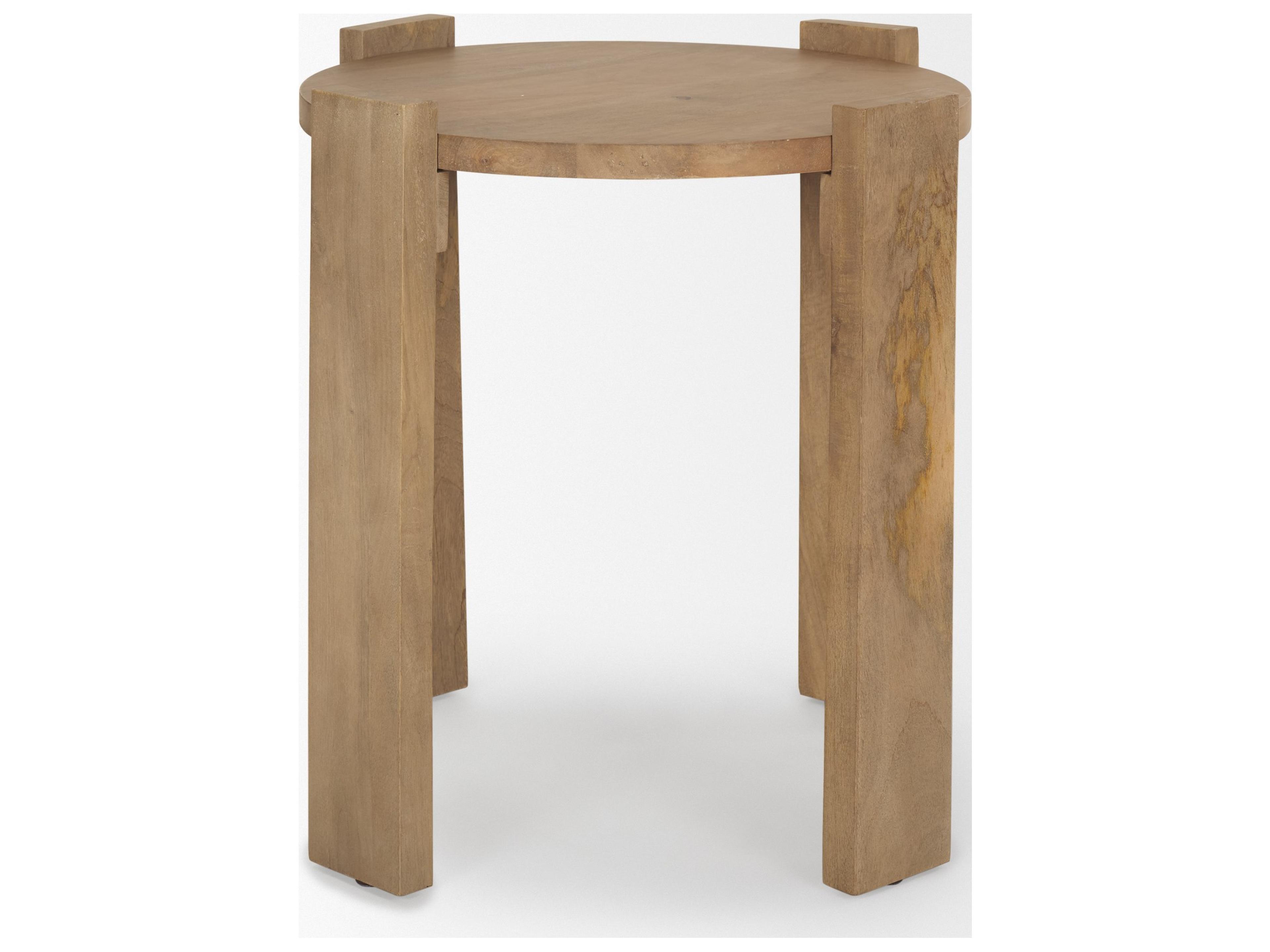 Mercana Evelyn Light Brown Round End/Side Table