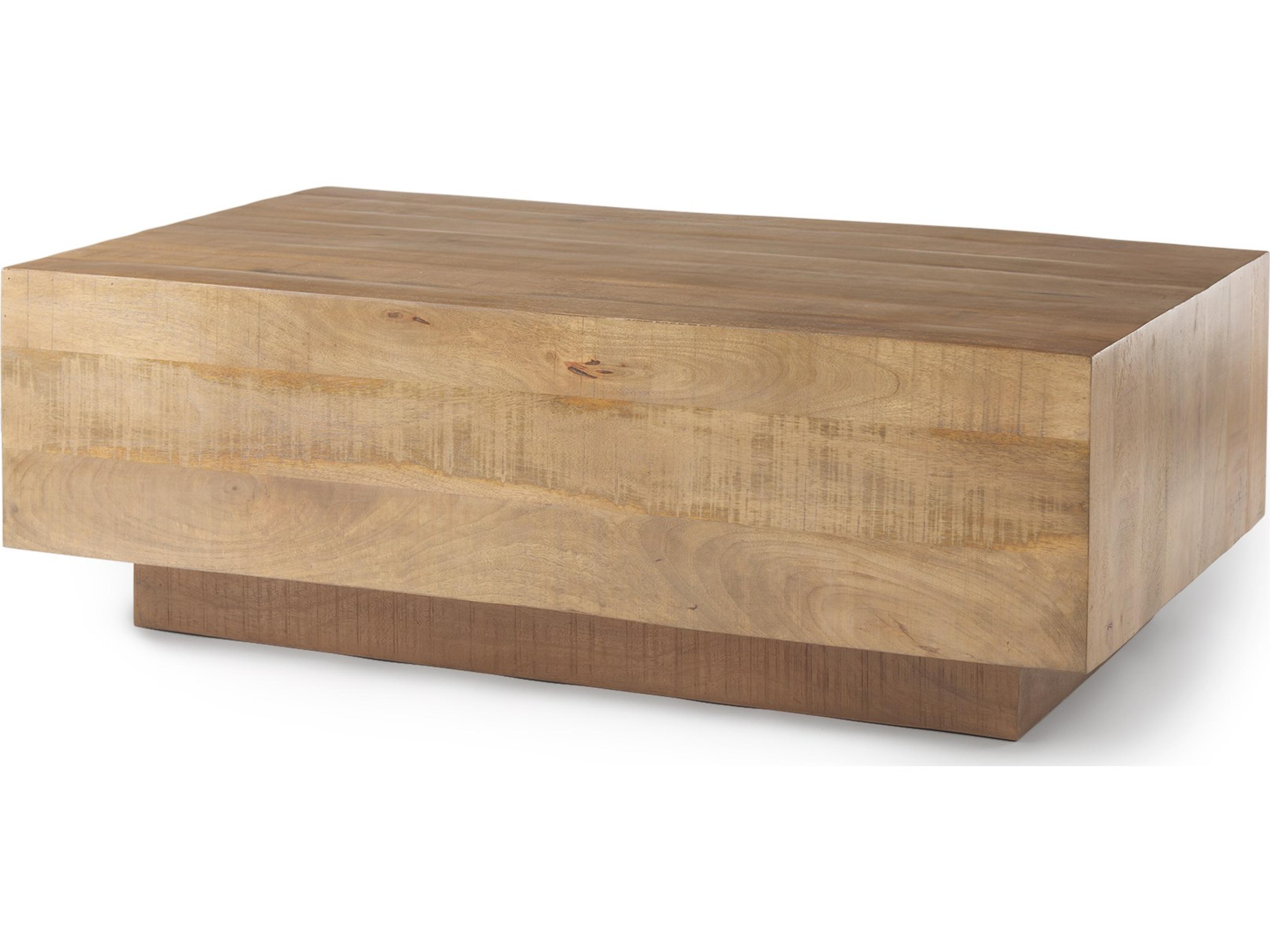 Hayden Light Brown Wood Rectangular Coffee Table