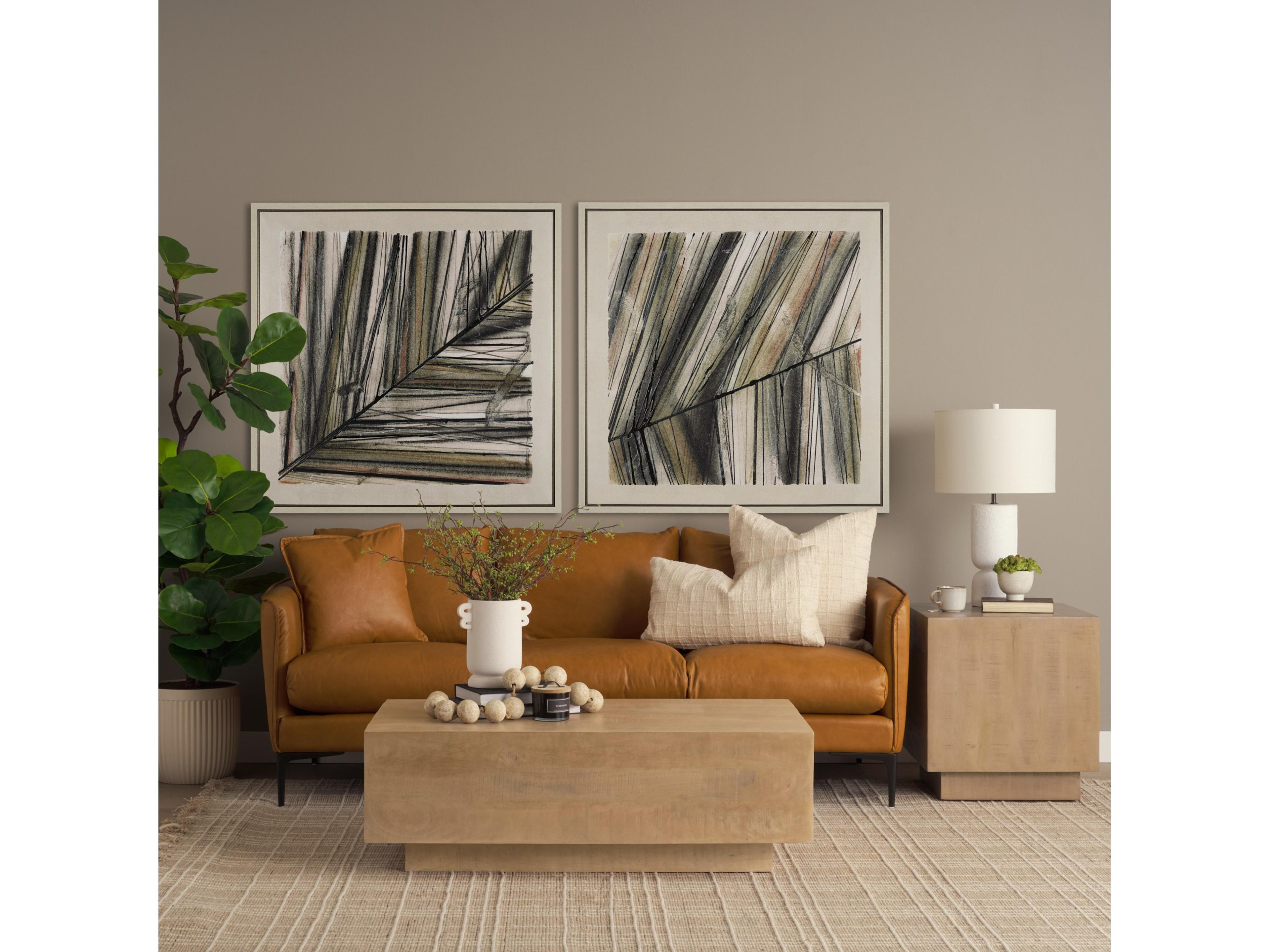 Mercana Hayden Light Brown Wood Rectangular Coffee Table