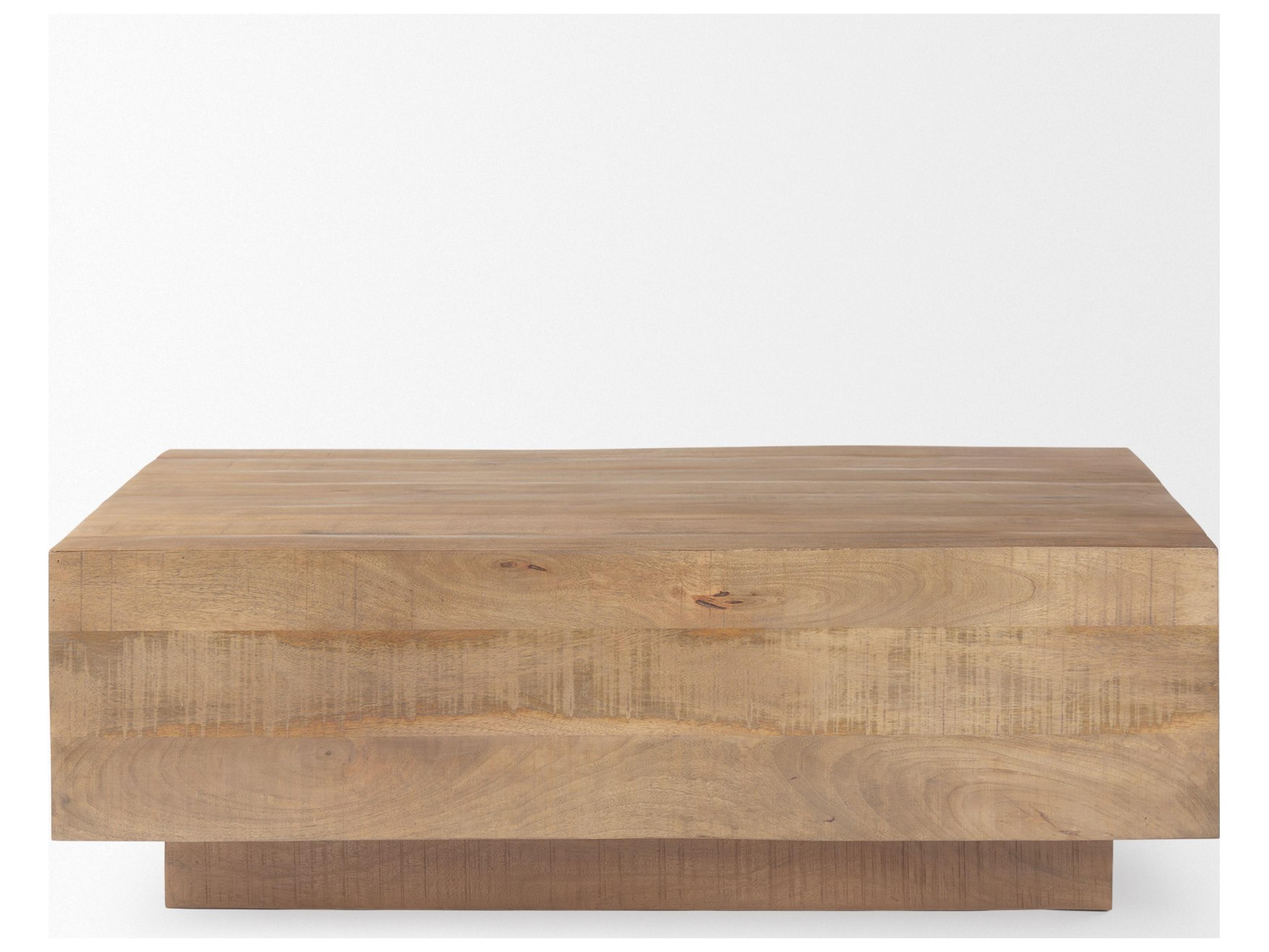 Mercana Hayden Light Brown Wood Rectangular Coffee Table