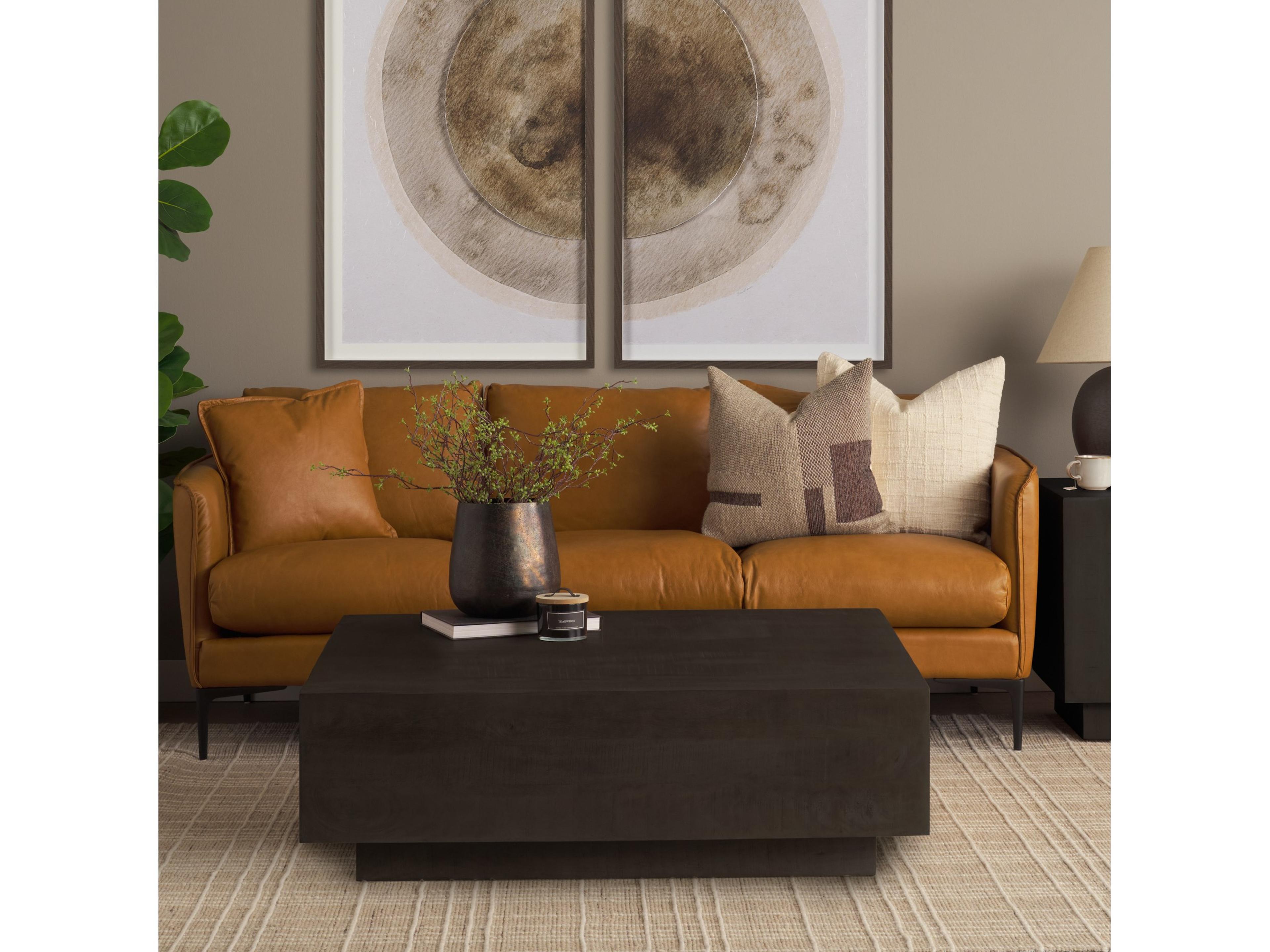 Mercana Hayden Dark Brown Wood Square Coffee Table