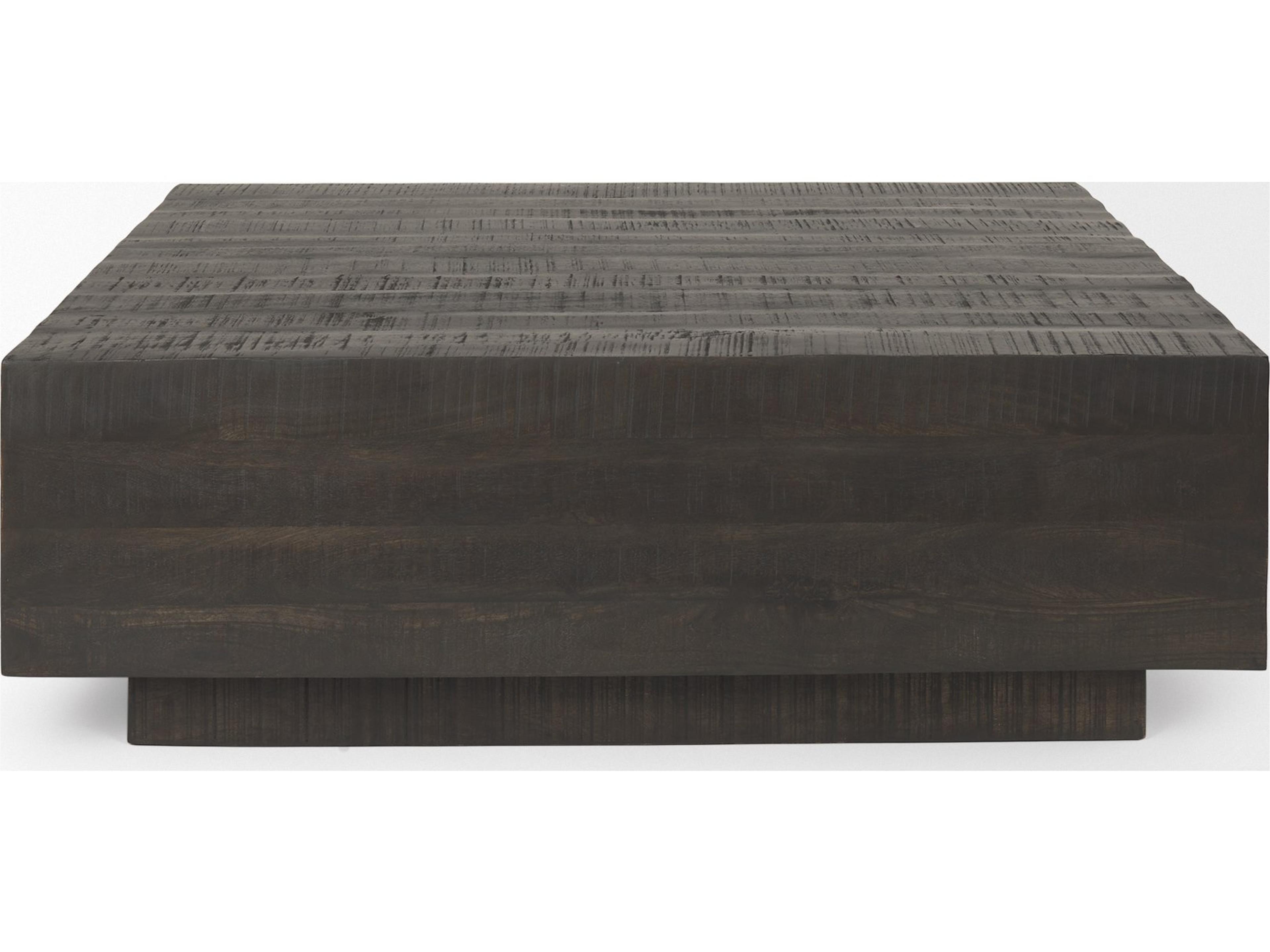 Mercana Hayden Dark Brown Wood Square Coffee Table