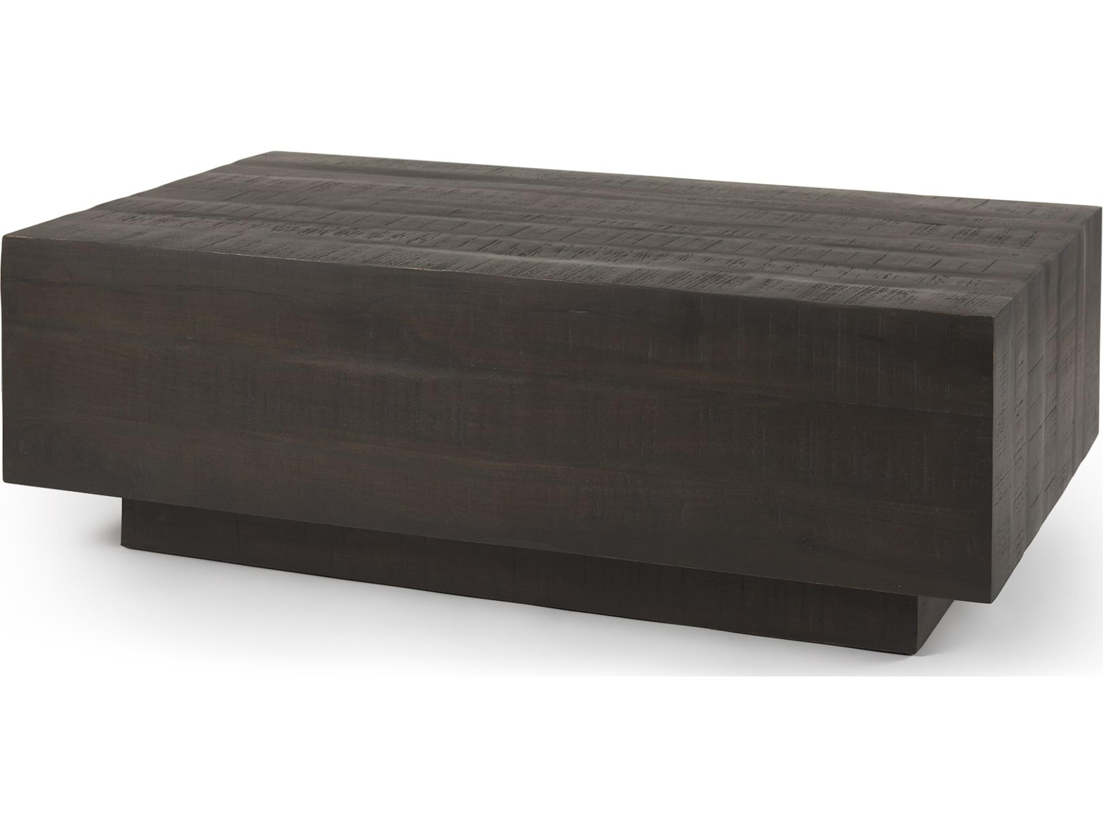 Hayden Dark Brown Wood Rectangular Coffee Table