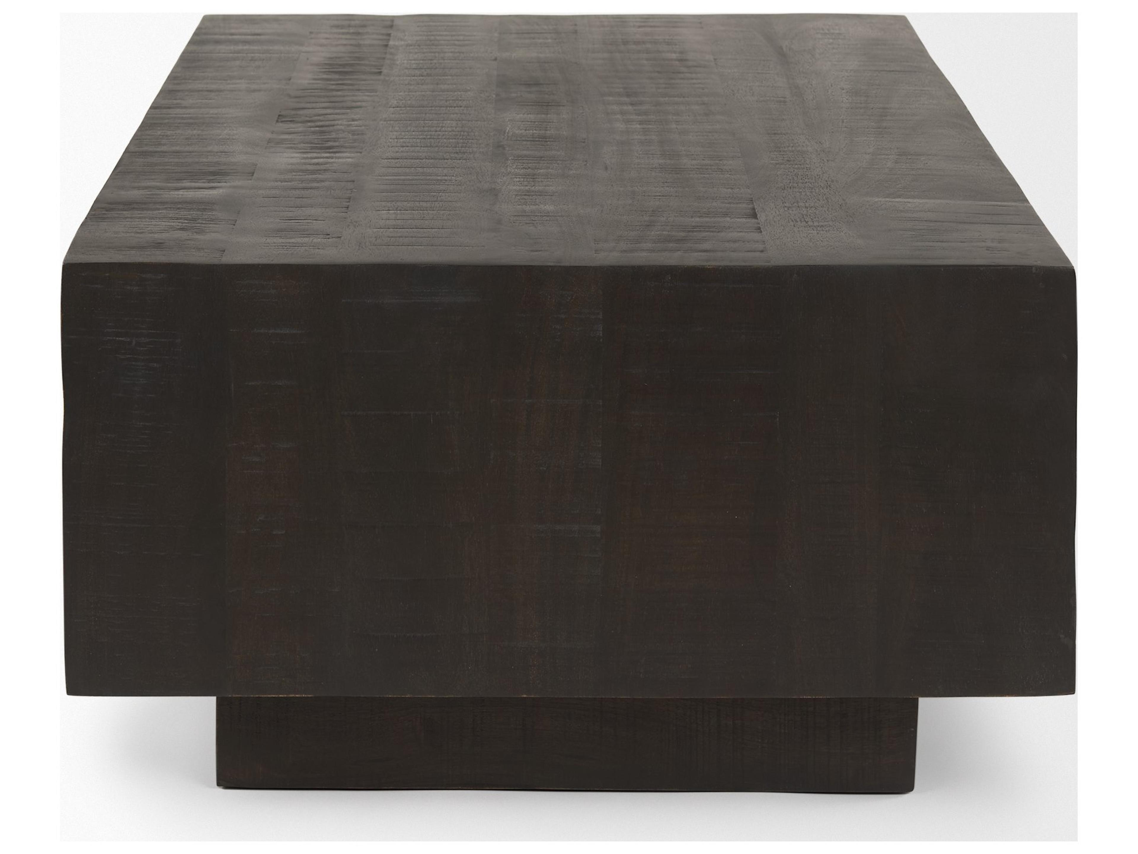 Mercana Hayden Dark Brown Wood Rectangular Coffee Table