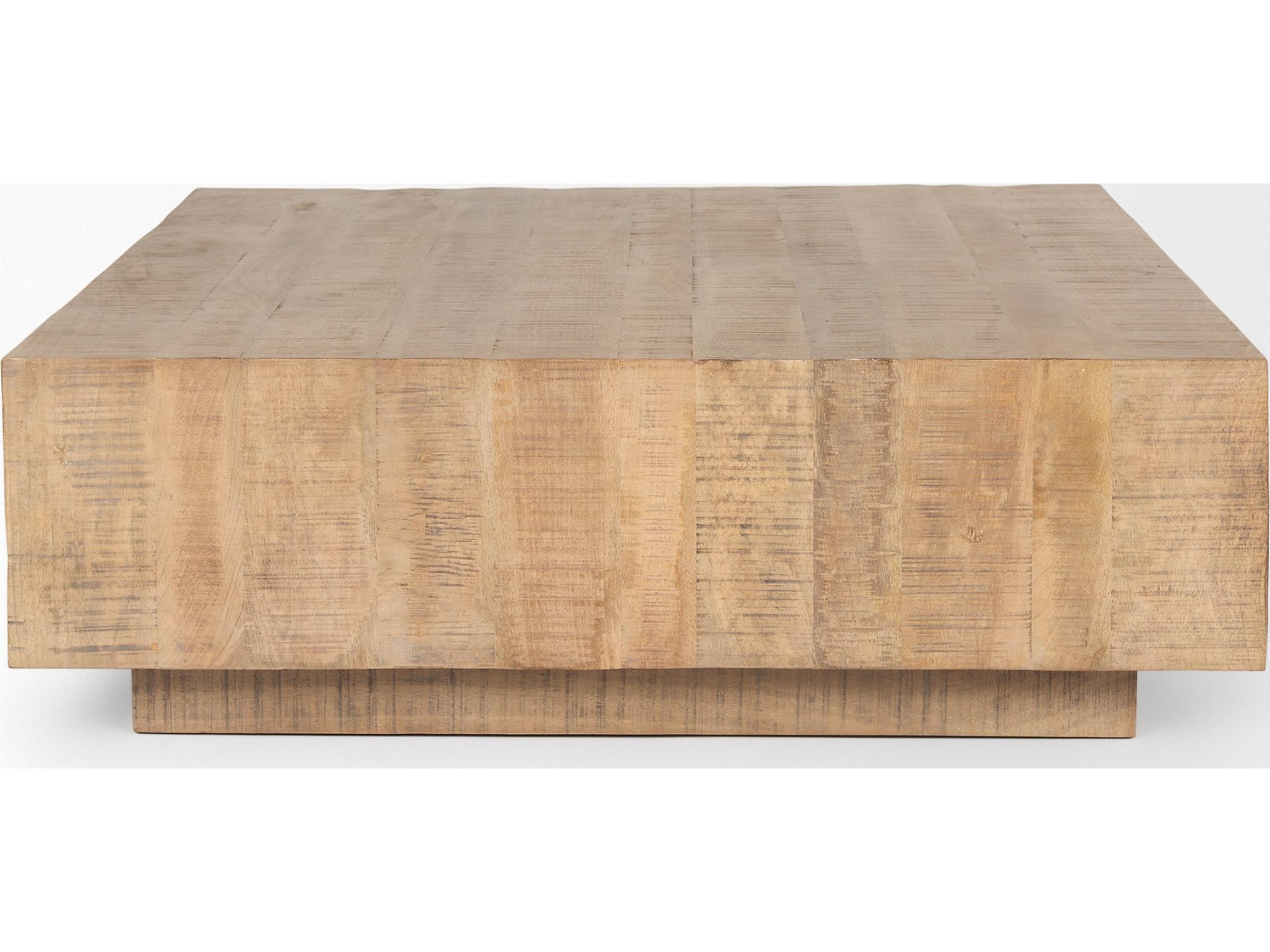 Mercana Hayden Light Brown Wood Square Coffee Table