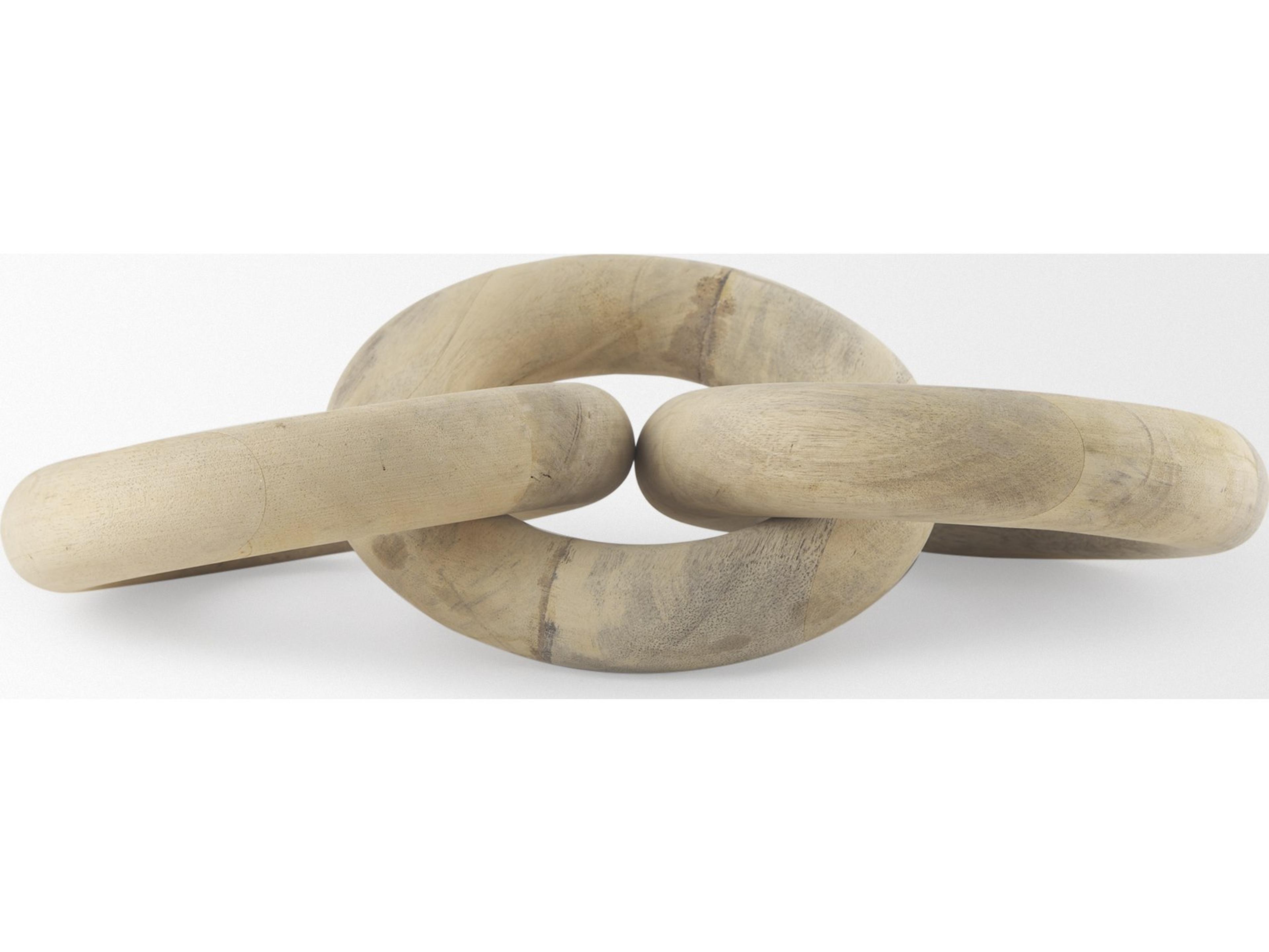 Mercana Alize Solid Wood Circular Chain Link Decorative Object