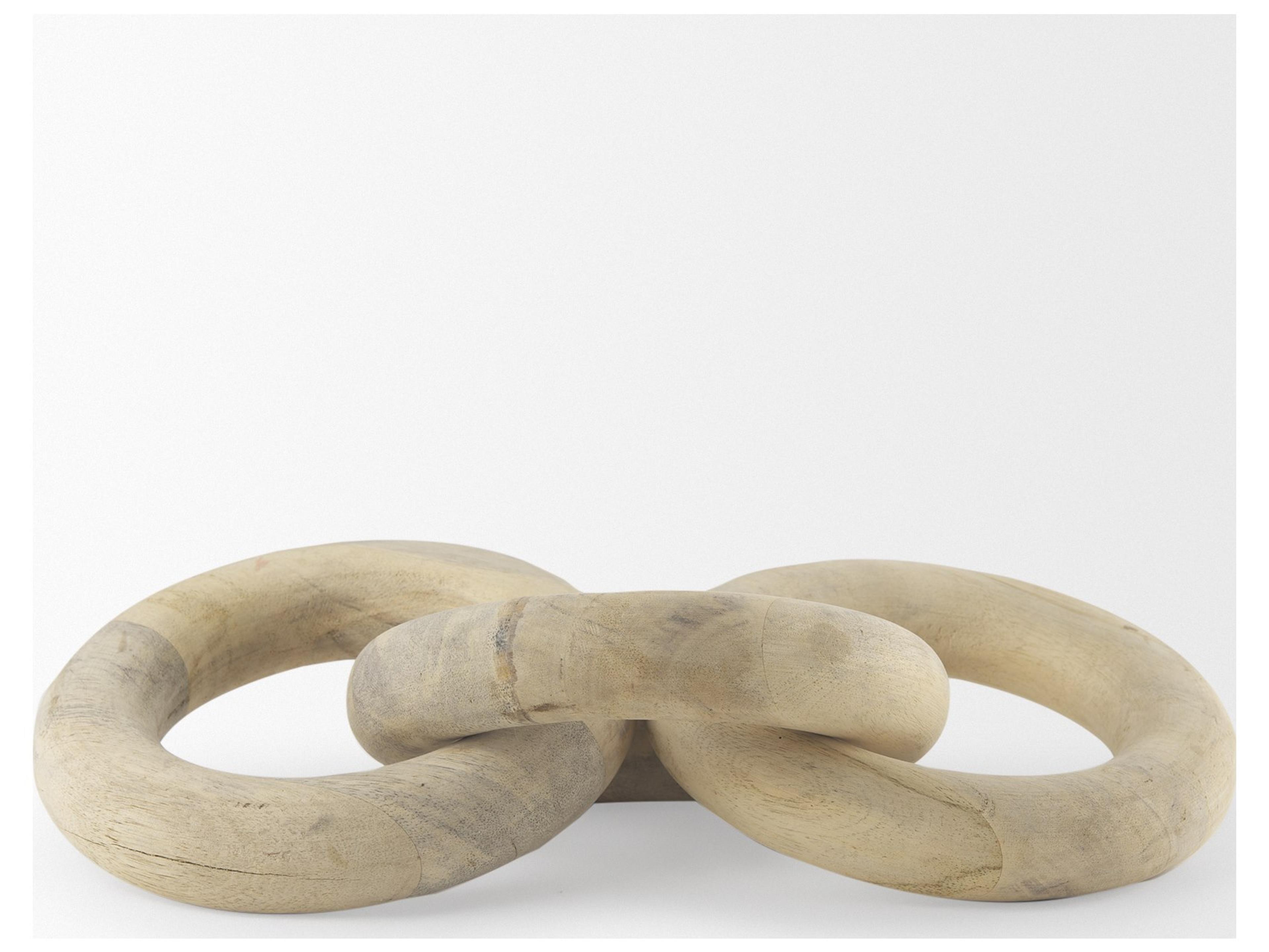 Mercana Alize Solid Wood Circular Chain Link Decorative Object