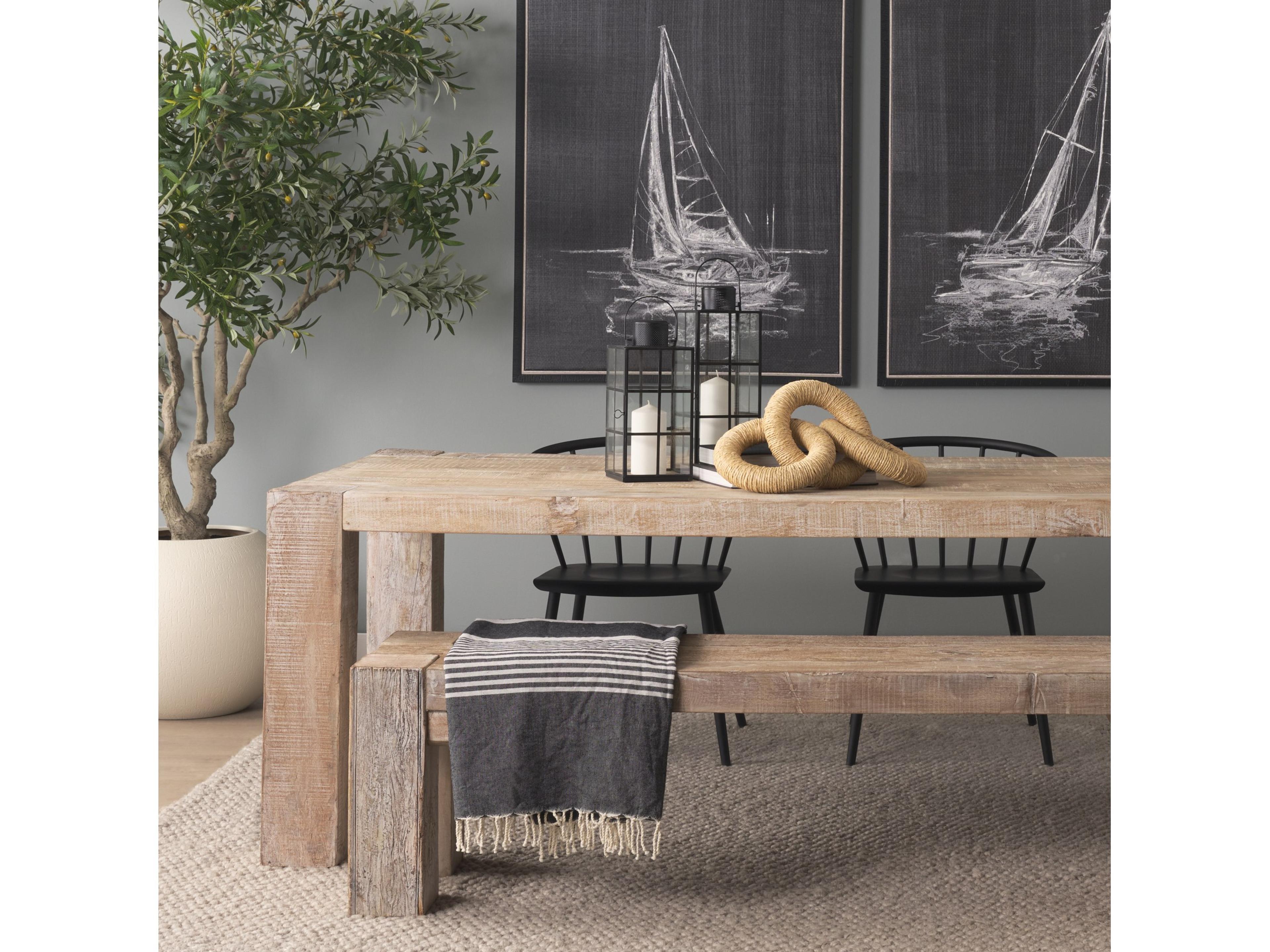 Mercana Alize Jute Wrapped Solid Wood Circular Chain Link Decorative Object