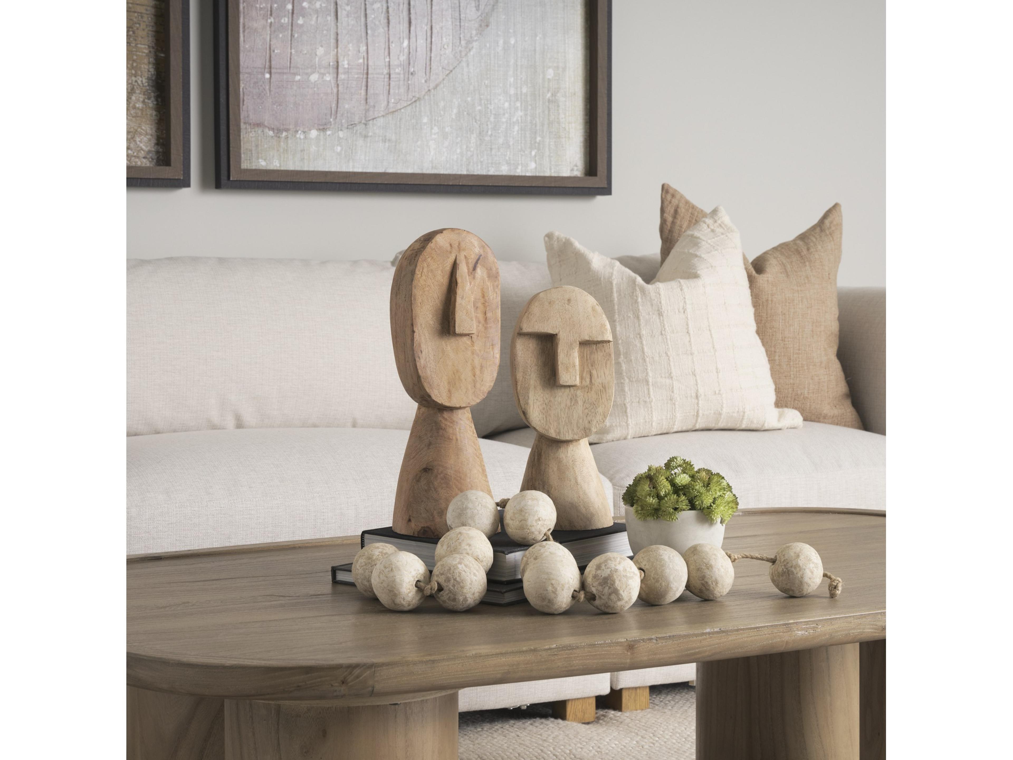 Mercana Ivan Large Wooden Head Sculpture