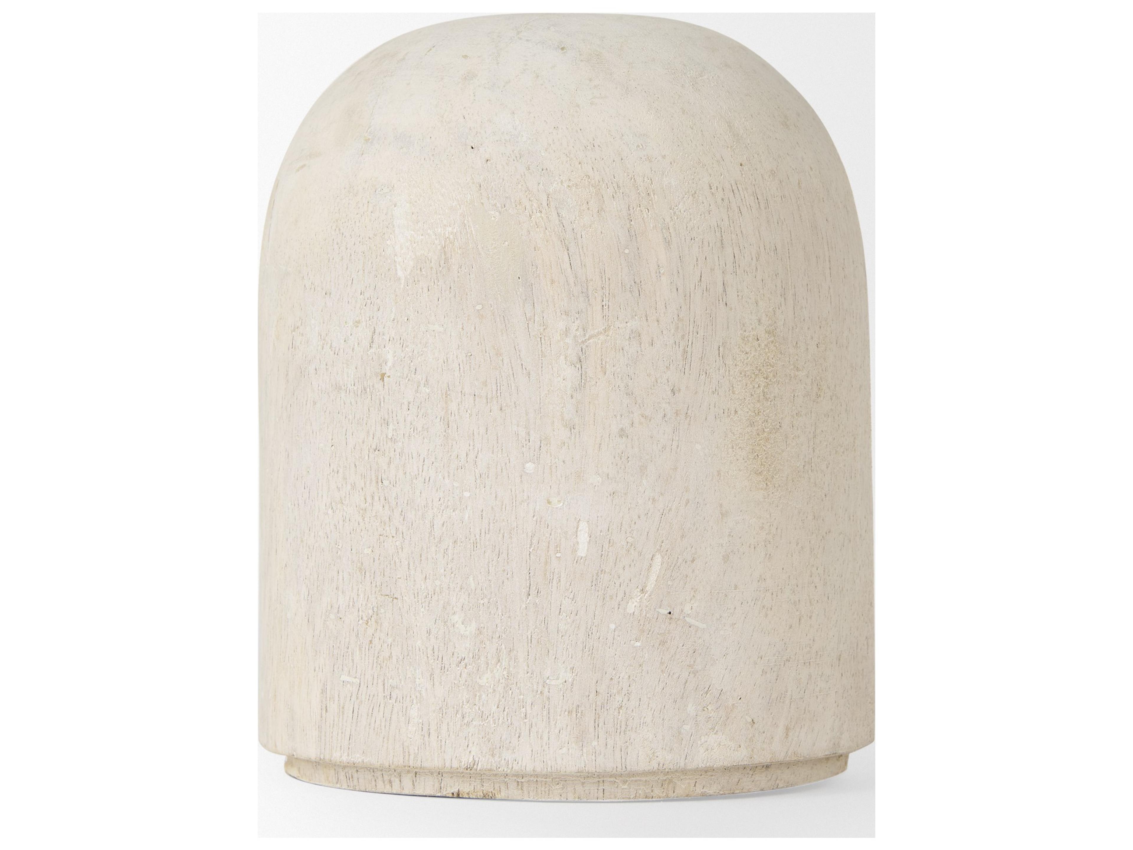 Mercana Knox Short White-Wash Wood Decorative Object